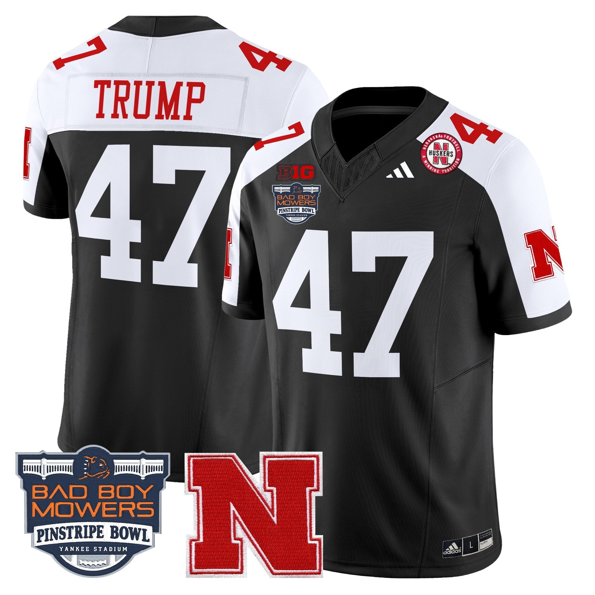 Men Nebraska Cornhuskers 2025 Pinstripe Bowl Patch Vapor Limited Jersey - All Stitched