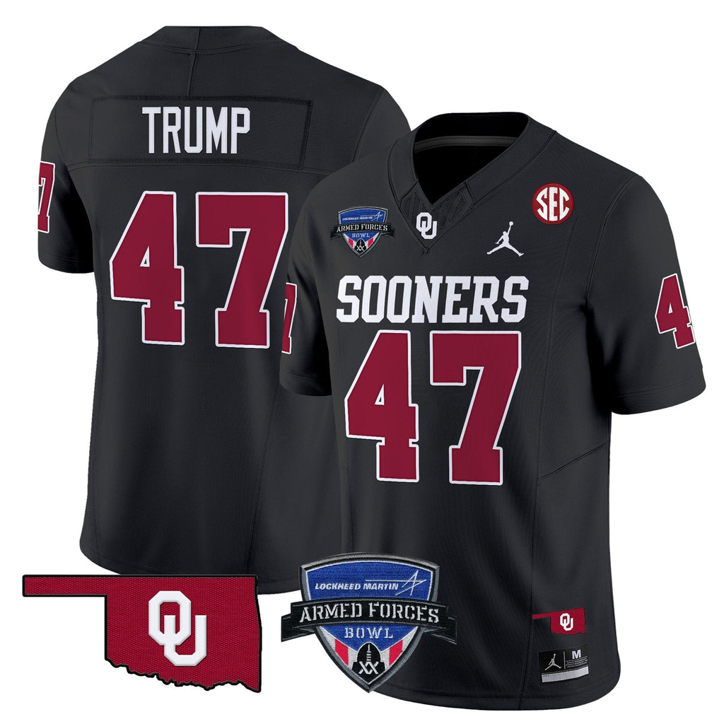 Men Oklahoma Sooners 2025 Armed Forces Bowl Patch Vapor Limited Jersey - All Stitched