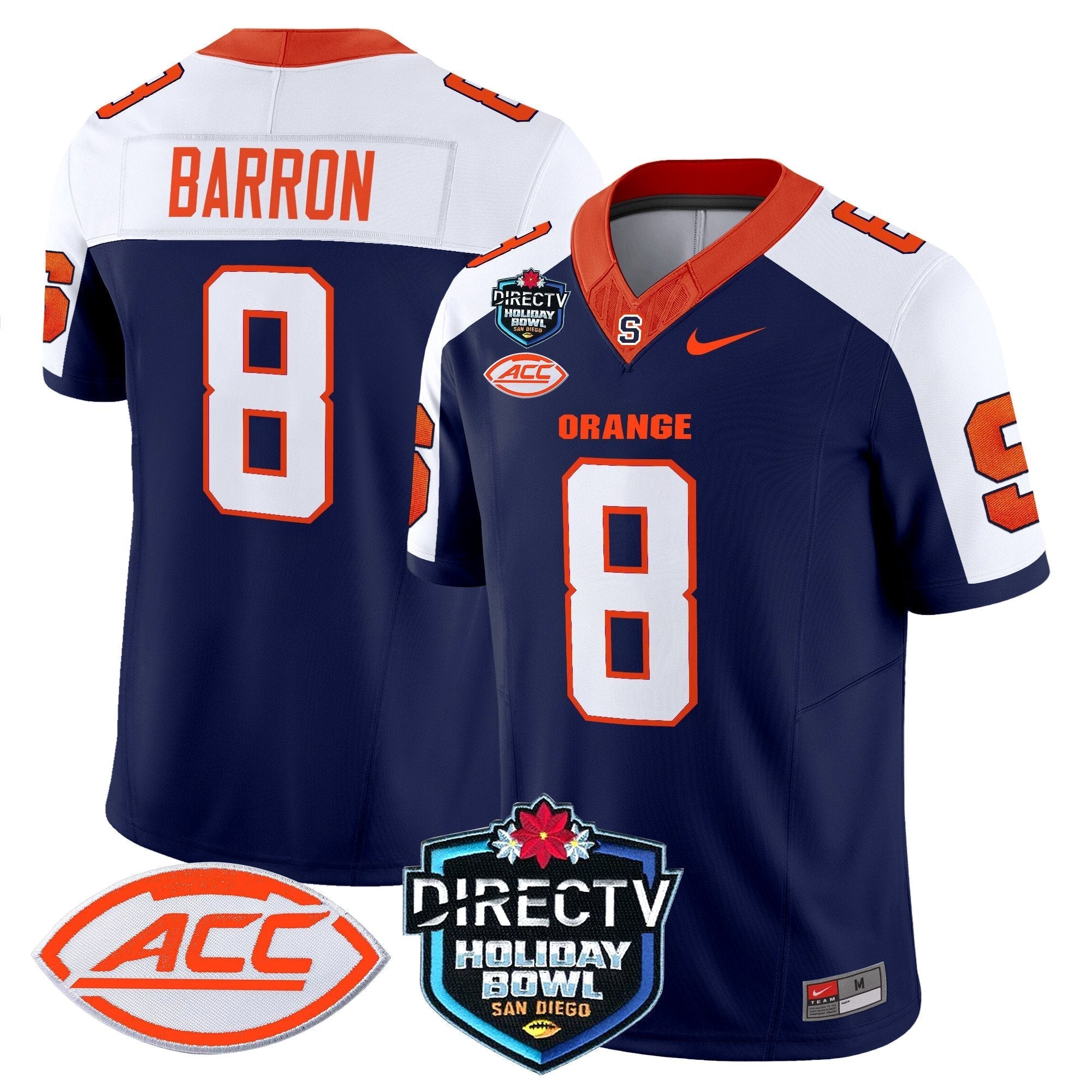 Men Syracuse Orange 2025 Holiday Bowl Patch Vapor Limited Jersey - All Stitched