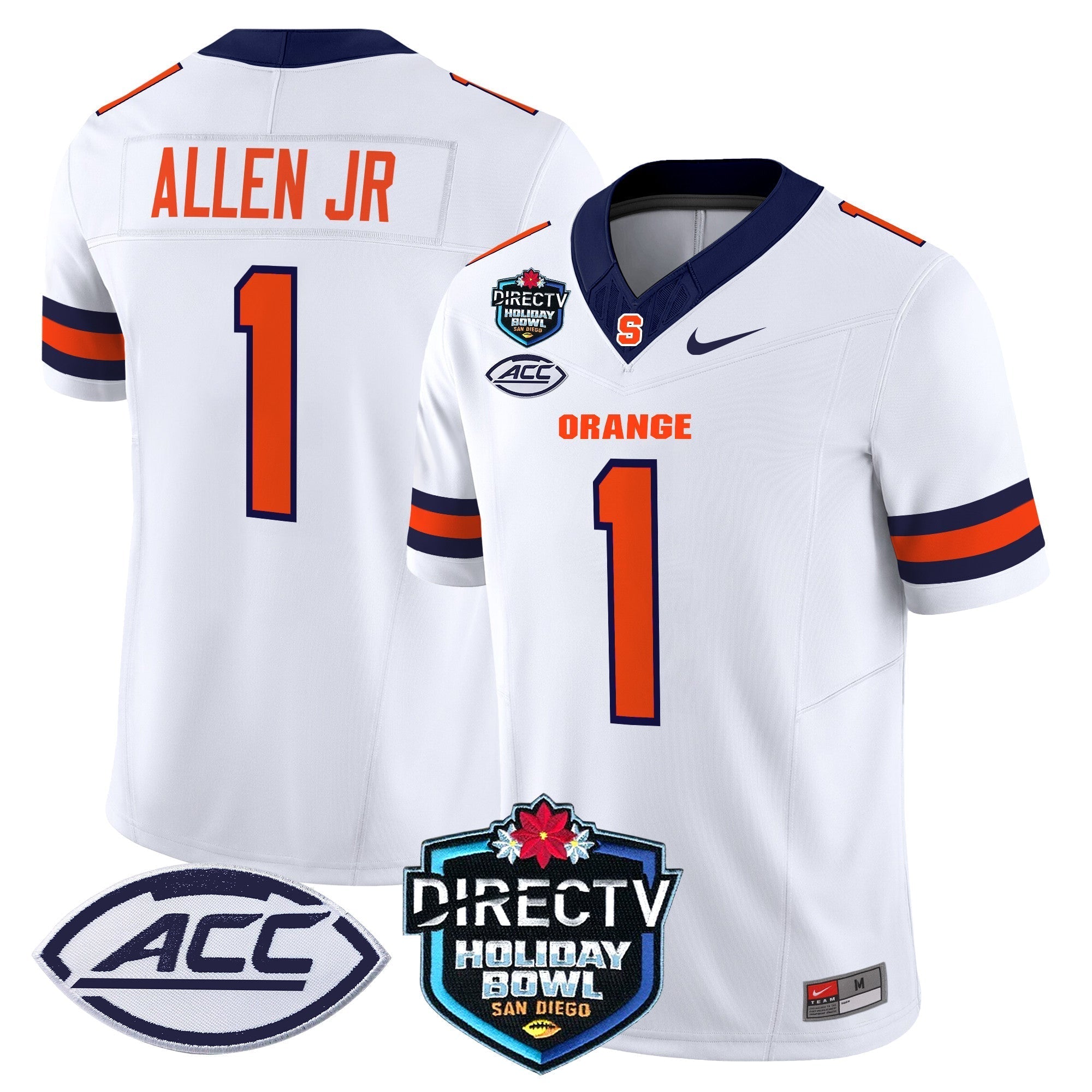 Men Syracuse Orange 2025 Holiday Bowl Patch Vapor Limited Jersey - All Stitched