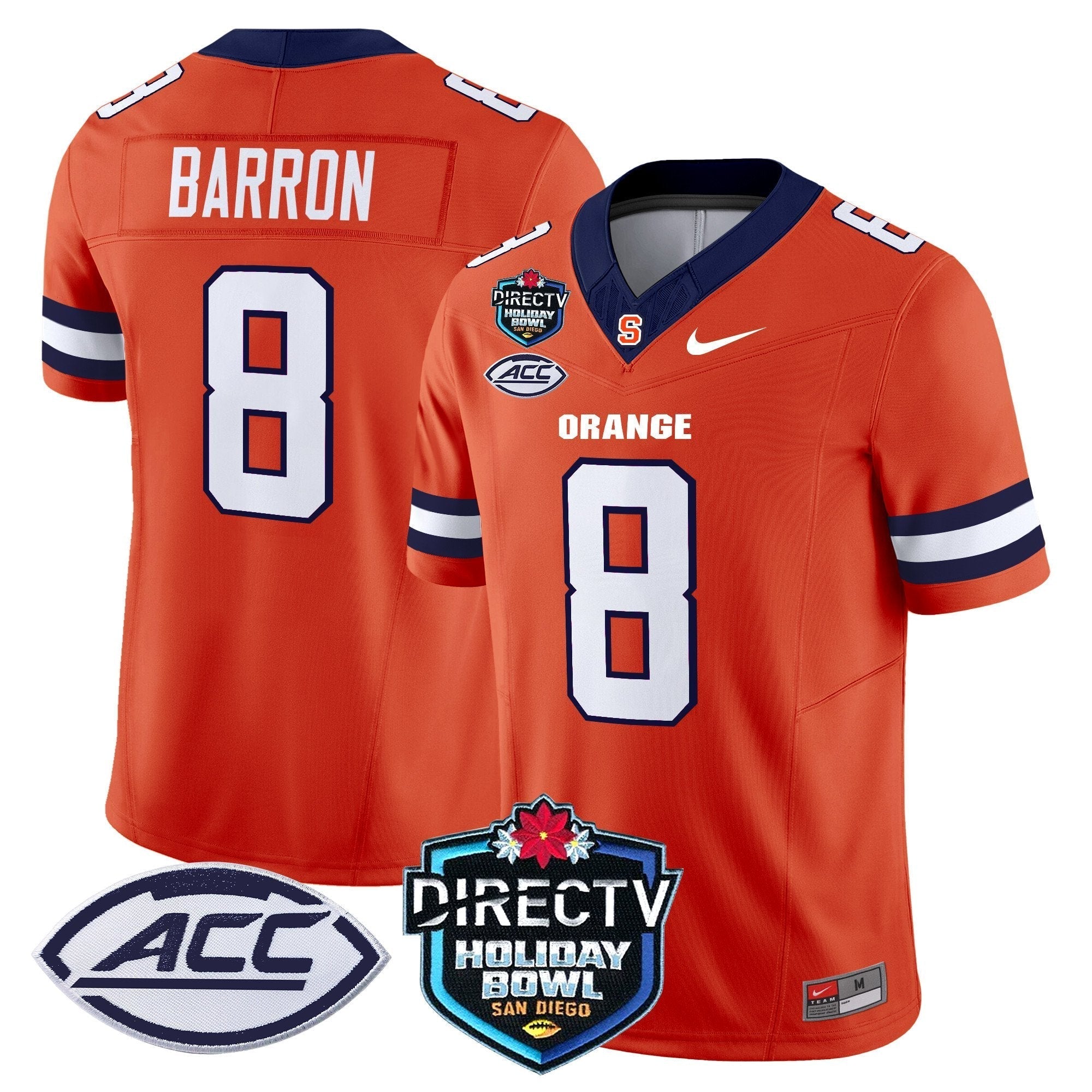 Men Syracuse Orange 2025 Holiday Bowl Patch Vapor Limited Jersey - All Stitched