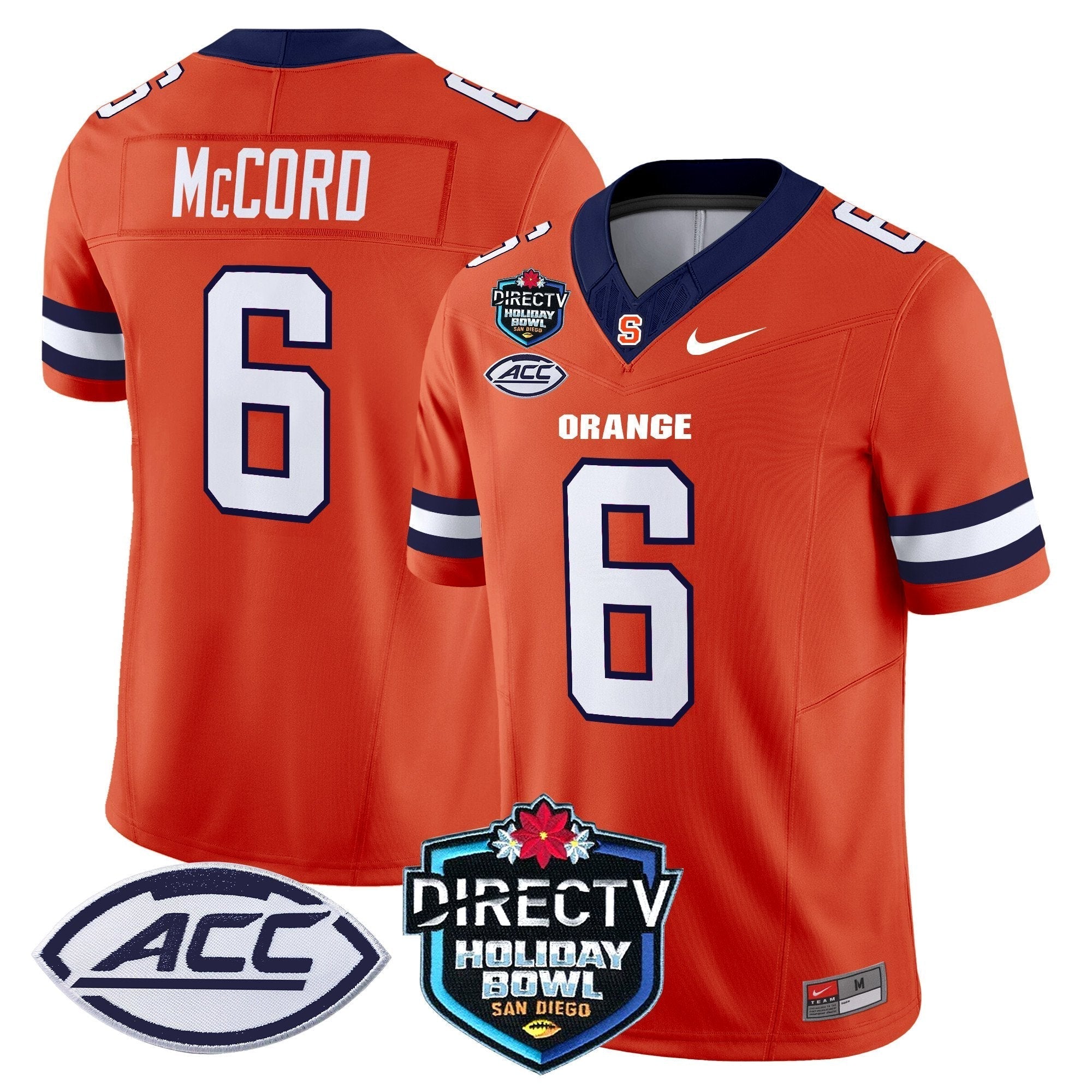 Men Syracuse Orange 2025 Holiday Bowl Patch Vapor Limited Jersey - All Stitched