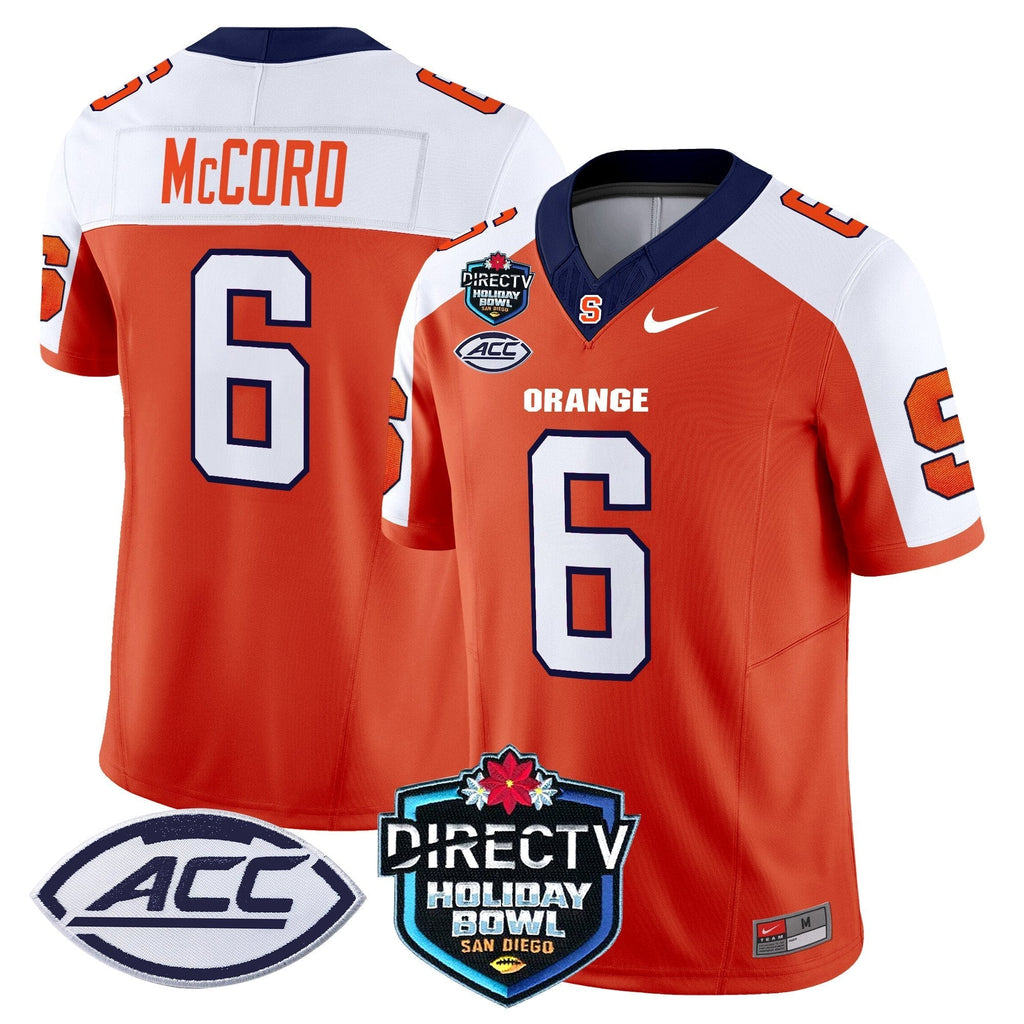 Men Syracuse Orange 2025 Holiday Bowl Patch Vapor Limited Jersey - All Stitched