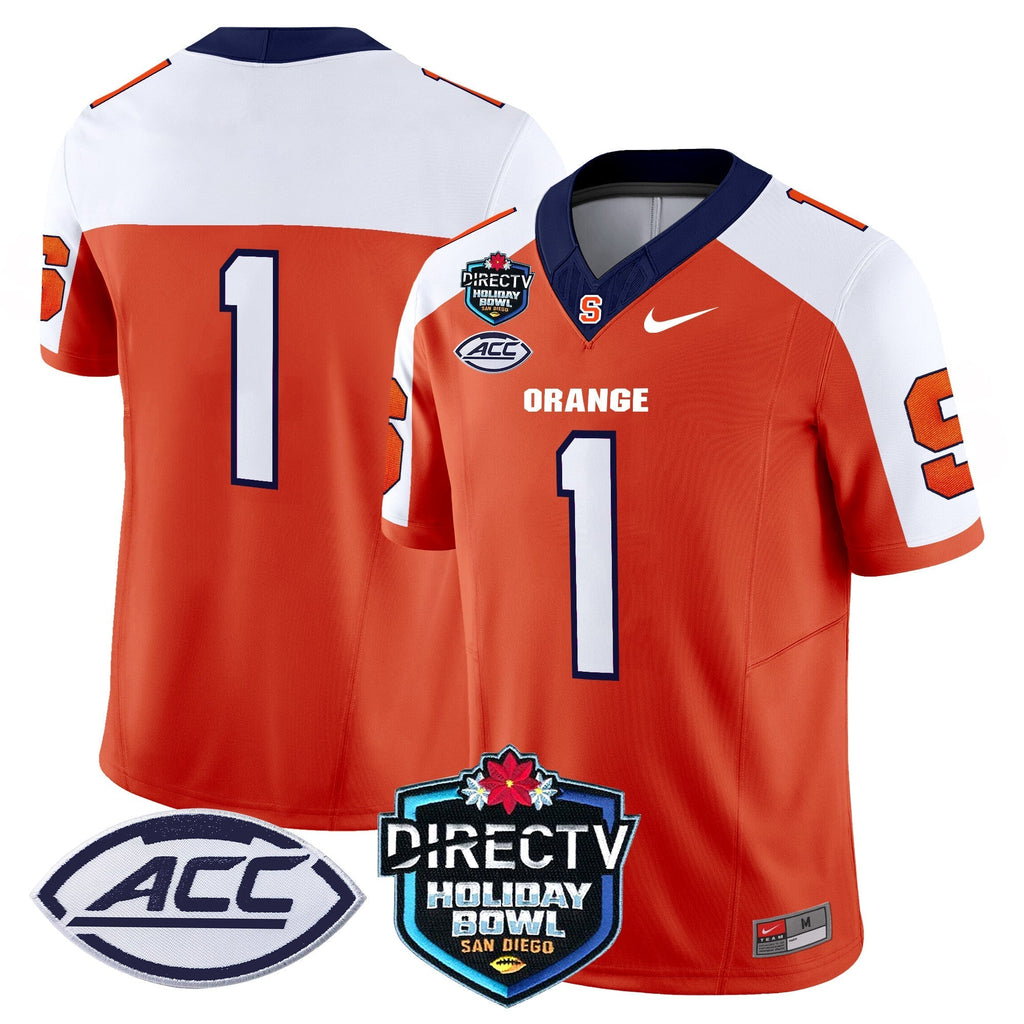 Men Syracuse Orange 2025 Holiday Bowl Patch Vapor Limited Jersey - All Stitched