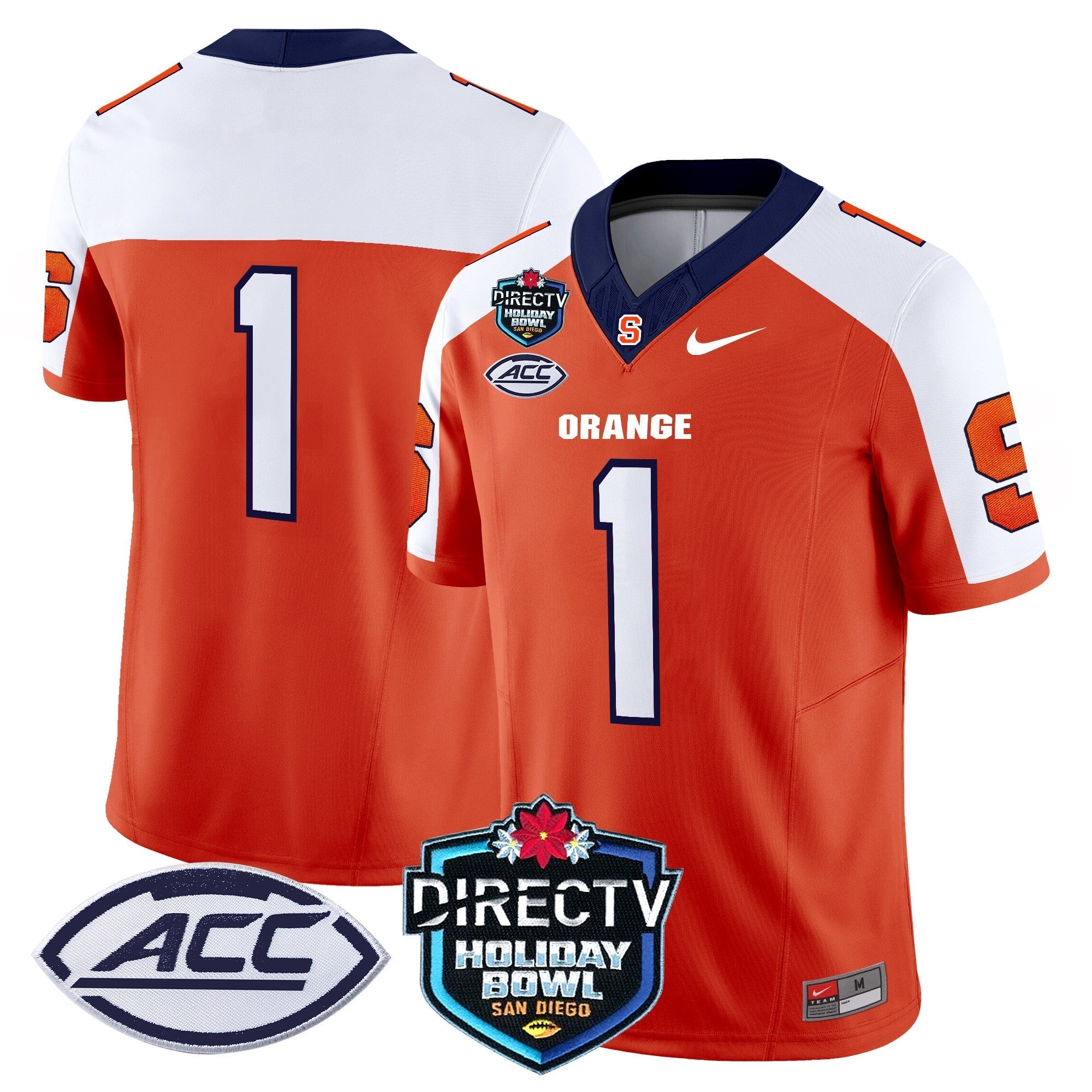 Men Syracuse Orange 2025 Holiday Bowl Patch Vapor Limited Jersey - All Stitched