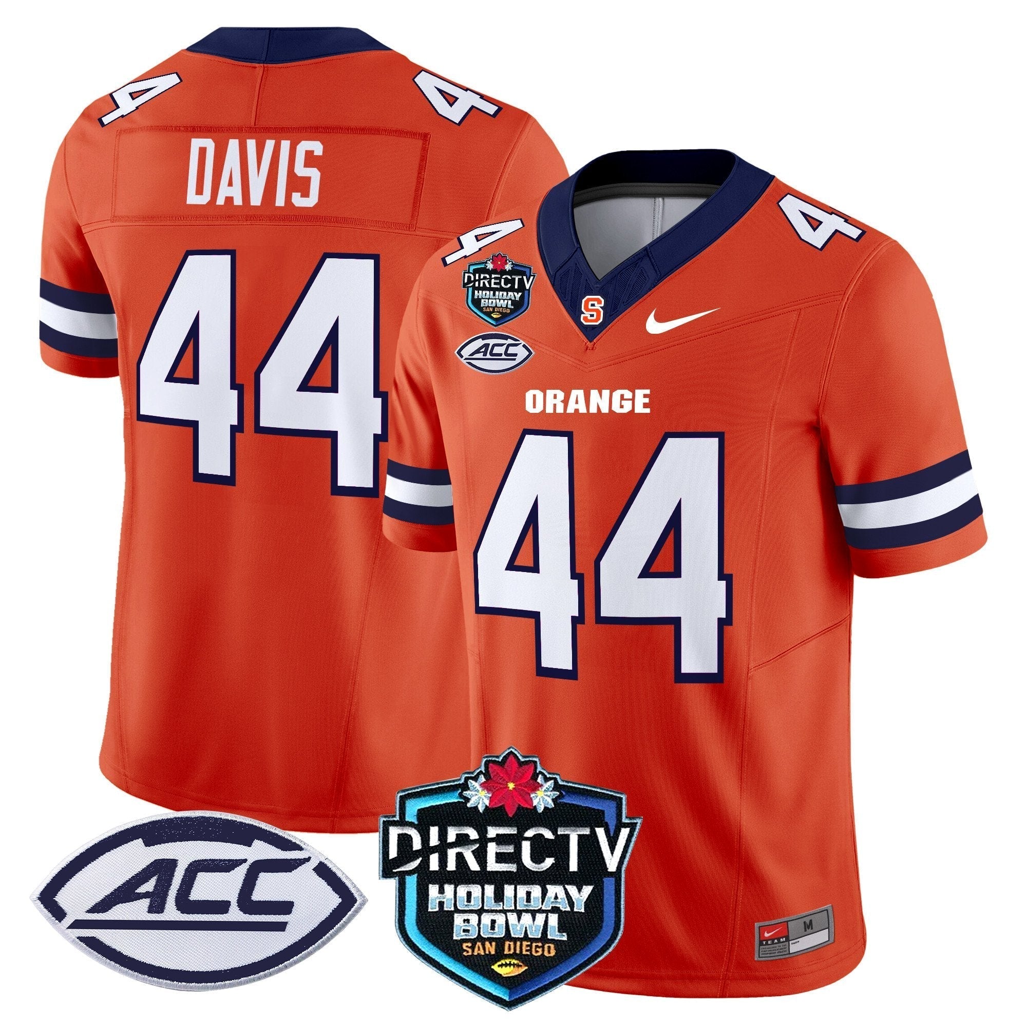 Men Syracuse Orange 2025 Holiday Bowl Patch Vapor Limited Jersey - All Stitched