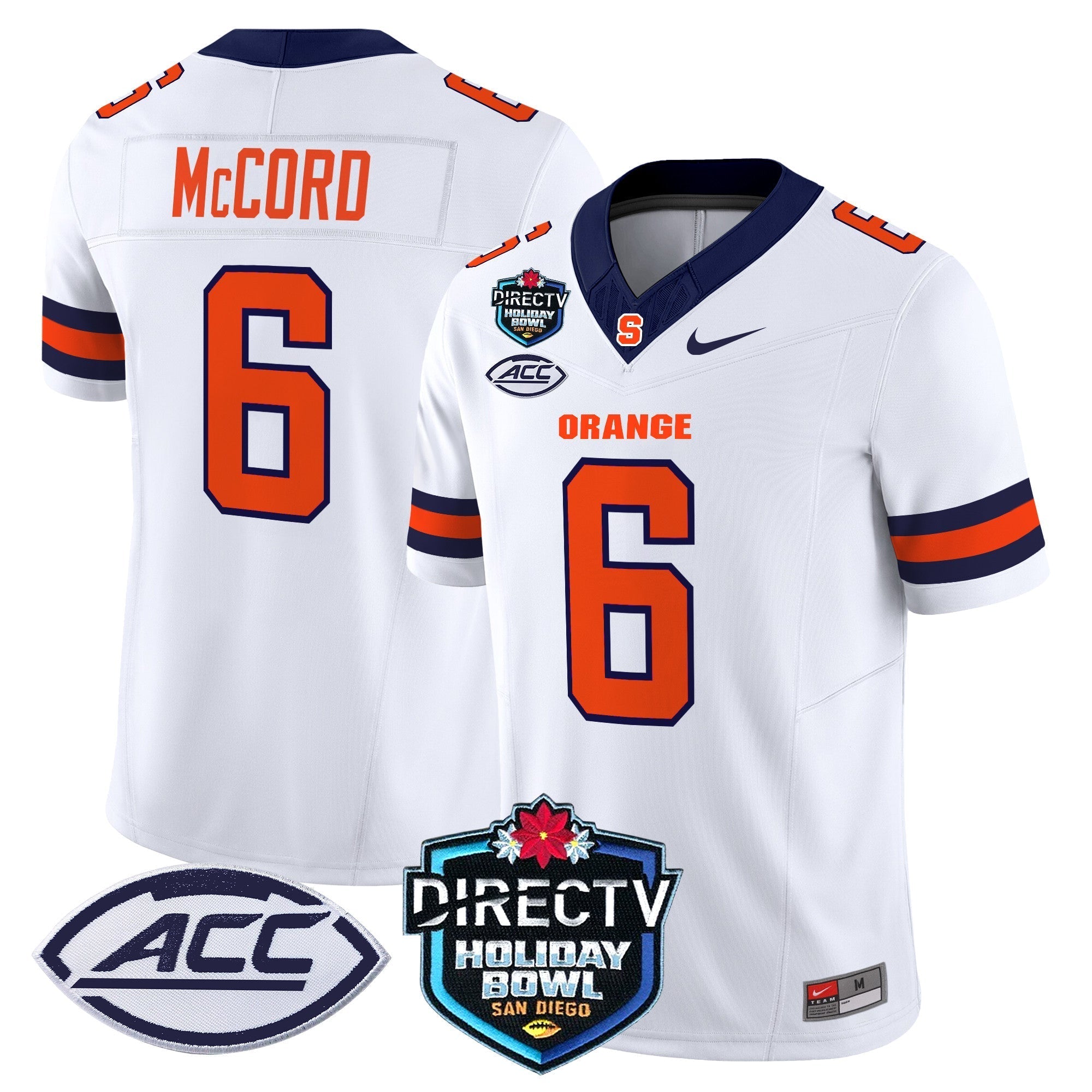 Men Syracuse Orange 2025 Holiday Bowl Patch Vapor Limited Jersey - All Stitched