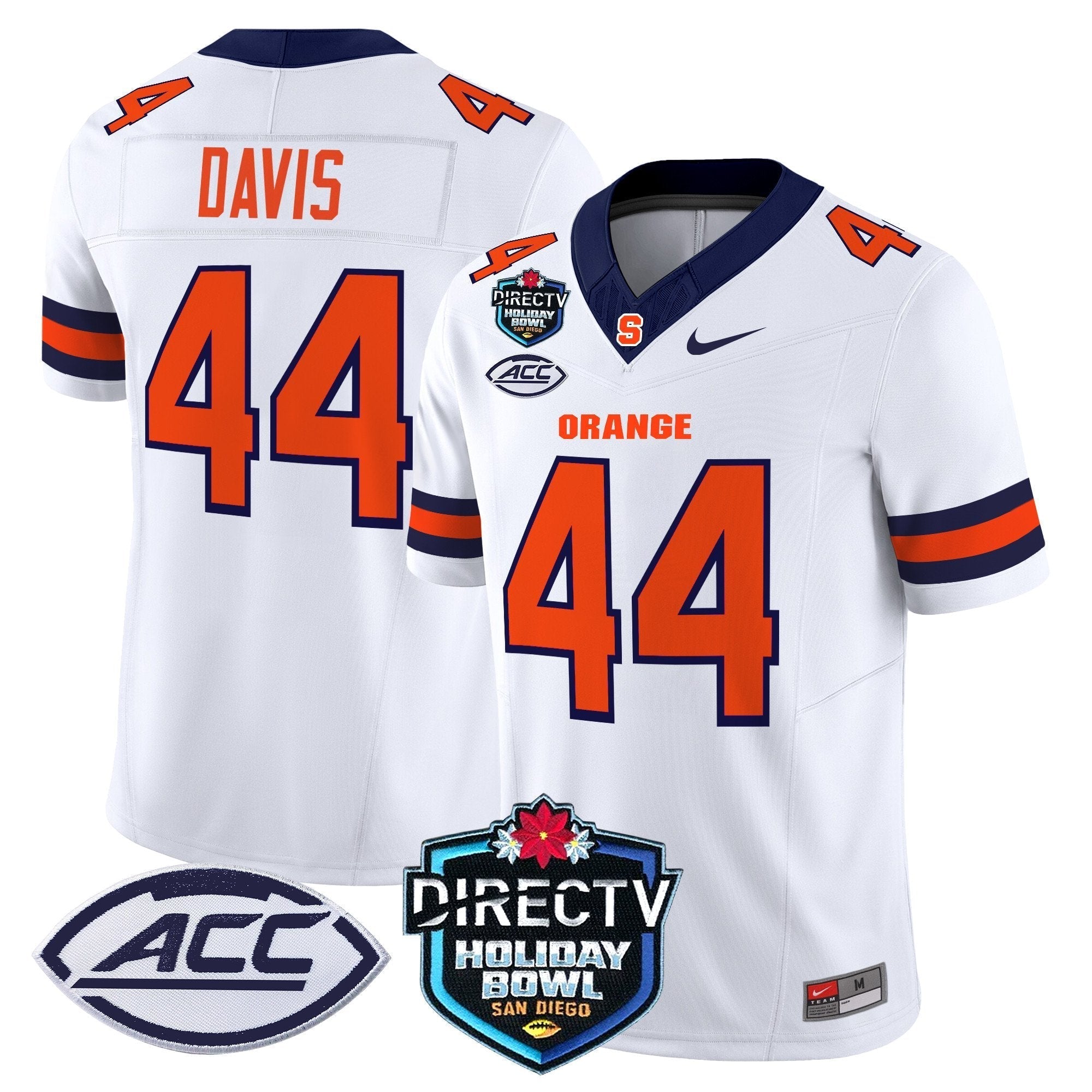 Men Syracuse Orange 2025 Holiday Bowl Patch Vapor Limited Jersey - All Stitched