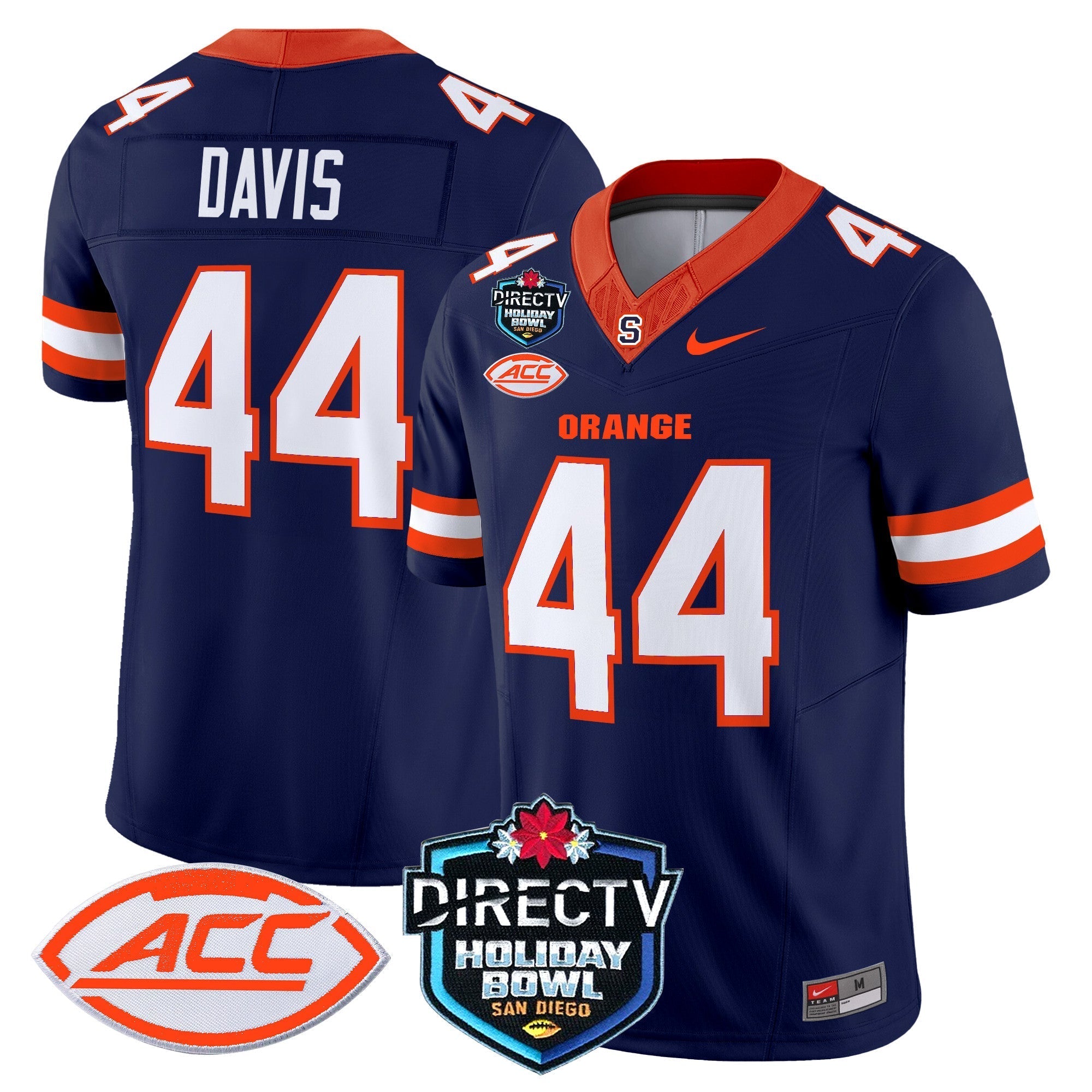 Men Syracuse Orange 2025 Holiday Bowl Patch Vapor Limited Jersey - All Stitched