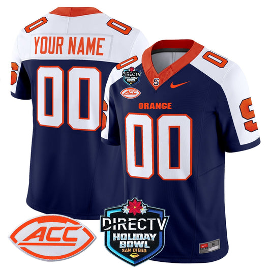 Custom Syracuse Orange 2025 Holiday Bowl Patch Vapor Limited Jersey - All Stitched