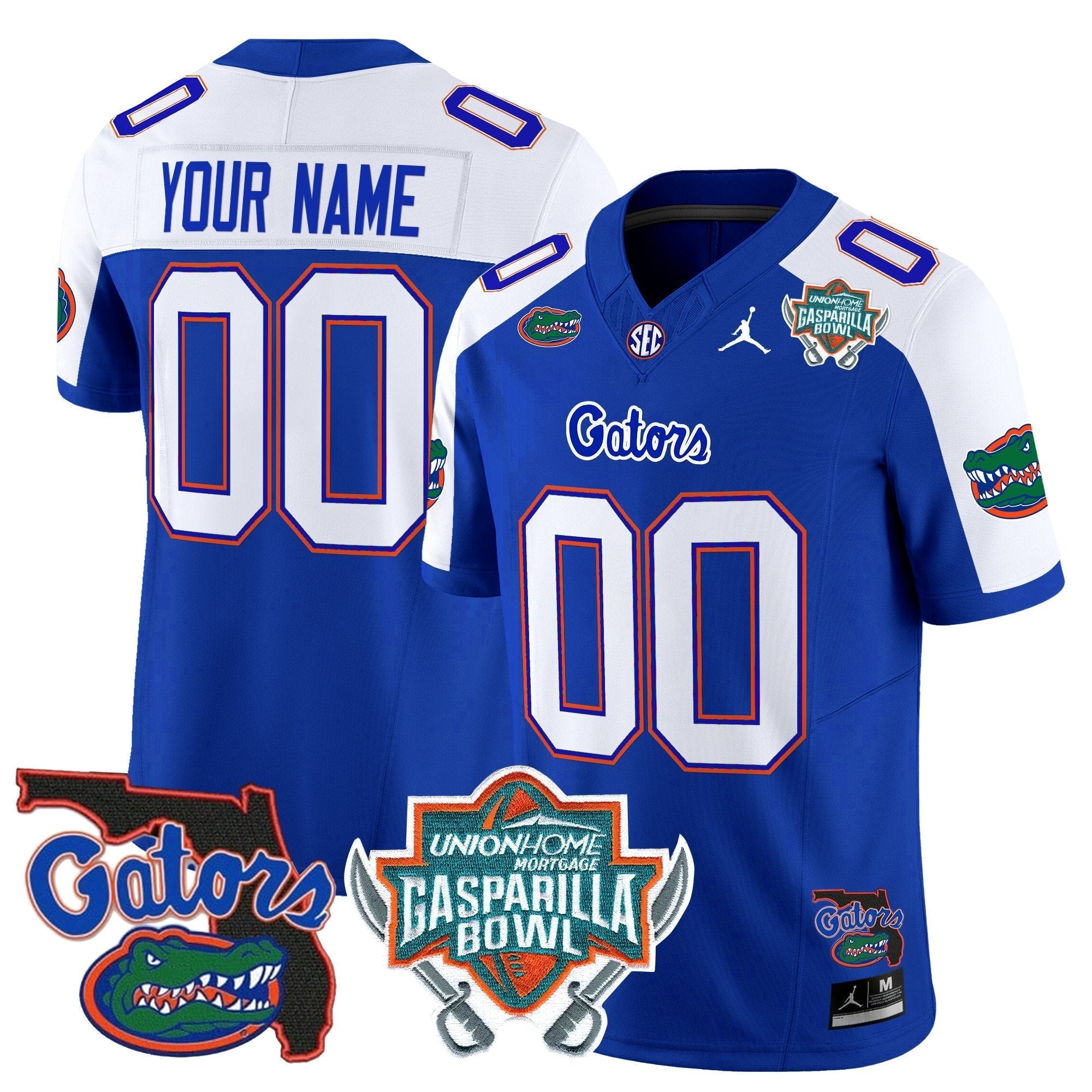 Custom Florida Gators 2025 Gasparilla Bowl Patch Vapor Limited Jersey - All Stitched