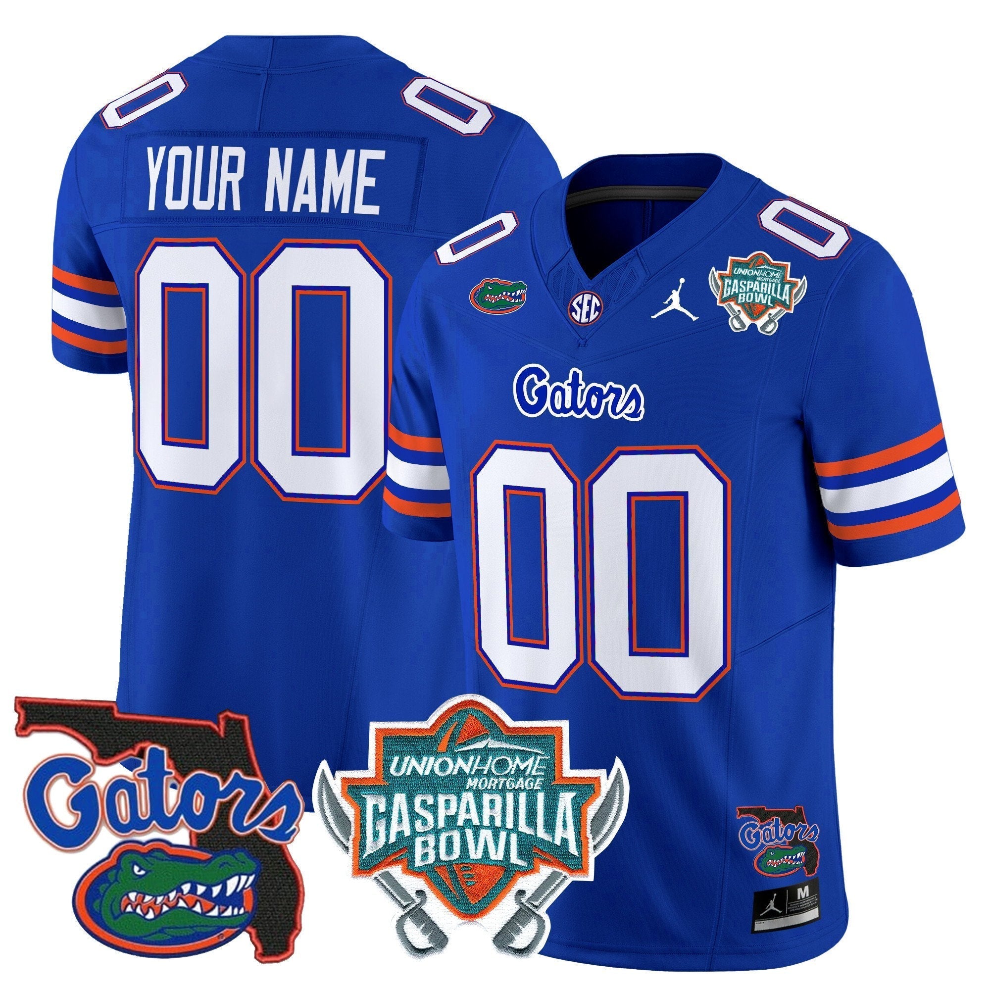 Custom Florida Gators 2025 Gasparilla Bowl Patch Vapor Limited Jersey - All Stitched