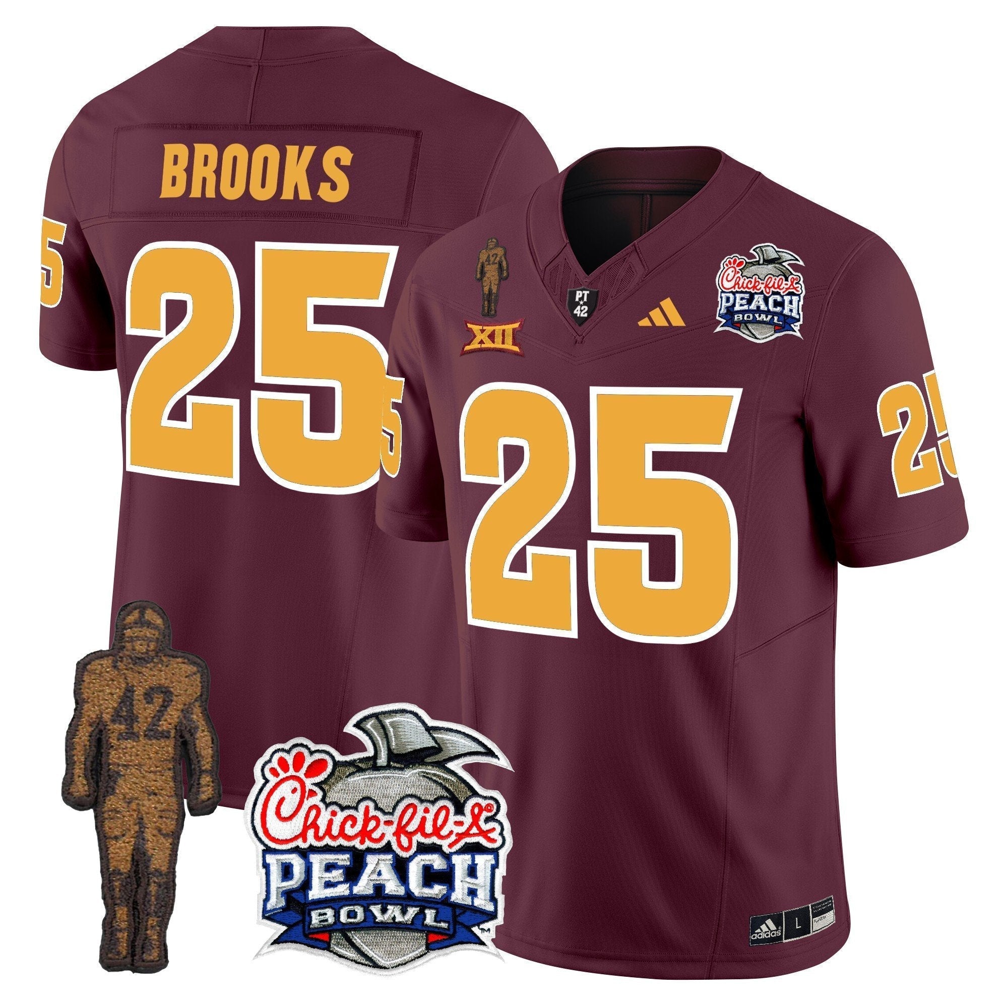 Men Sun Devils Pat Tillman & Peach Bowl Patch Vapor Limited Jersey - All Stitched