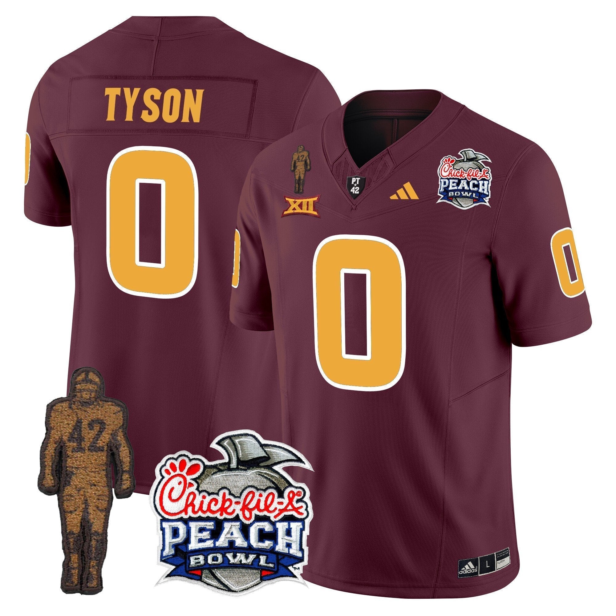 Men Sun Devils Pat Tillman & Peach Bowl Patch Vapor Limited Jersey - All Stitched