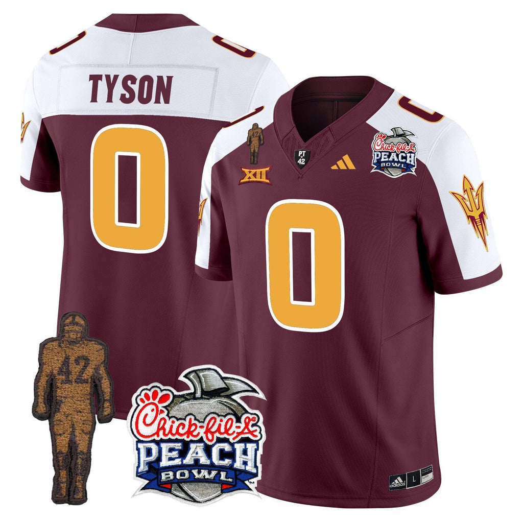 Men Sun Devils Pat Tillman & Peach Bowl Patch Vapor Limited Jersey - All Stitched