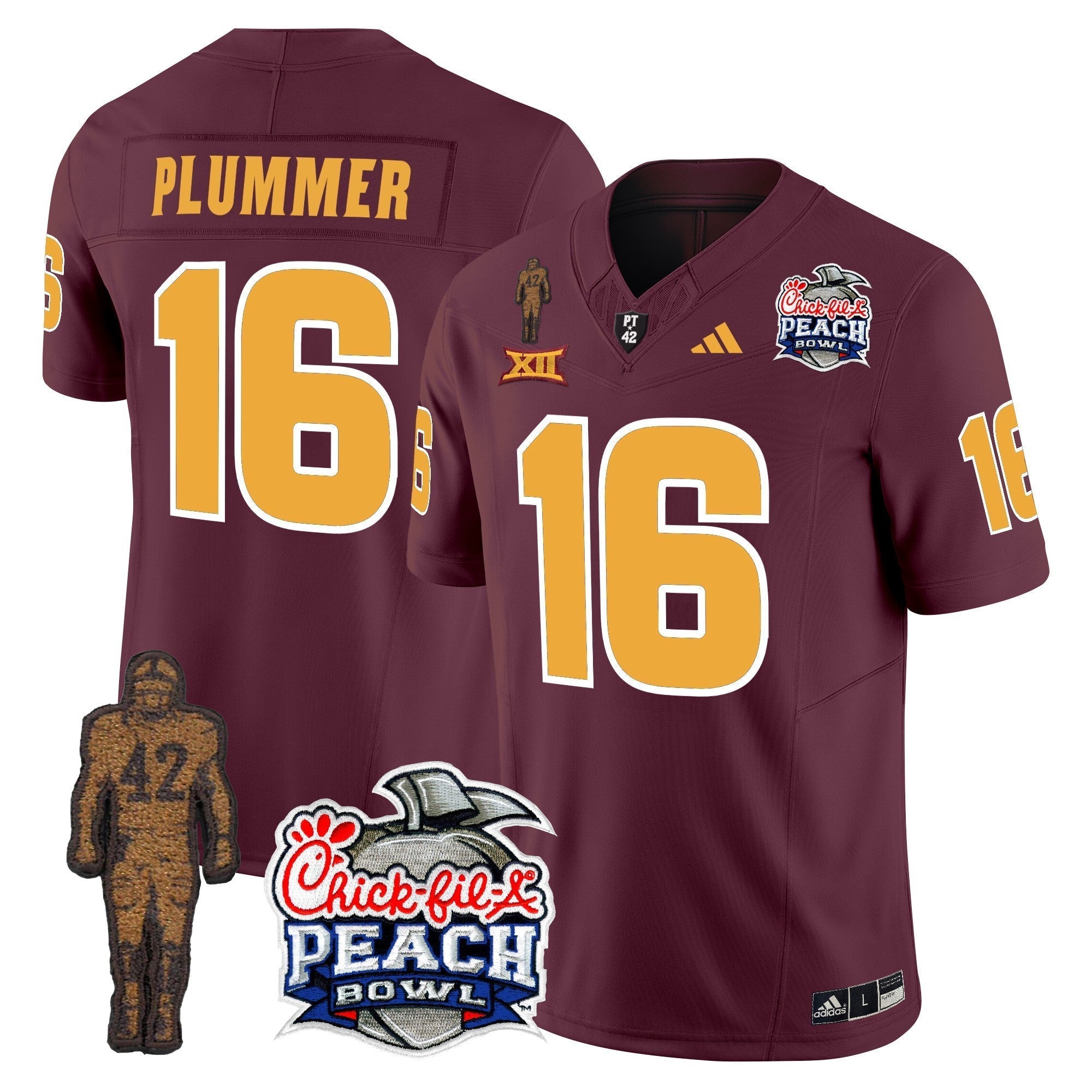 Men Sun Devils Pat Tillman & Peach Bowl Patch Vapor Limited Jersey - All Stitched
