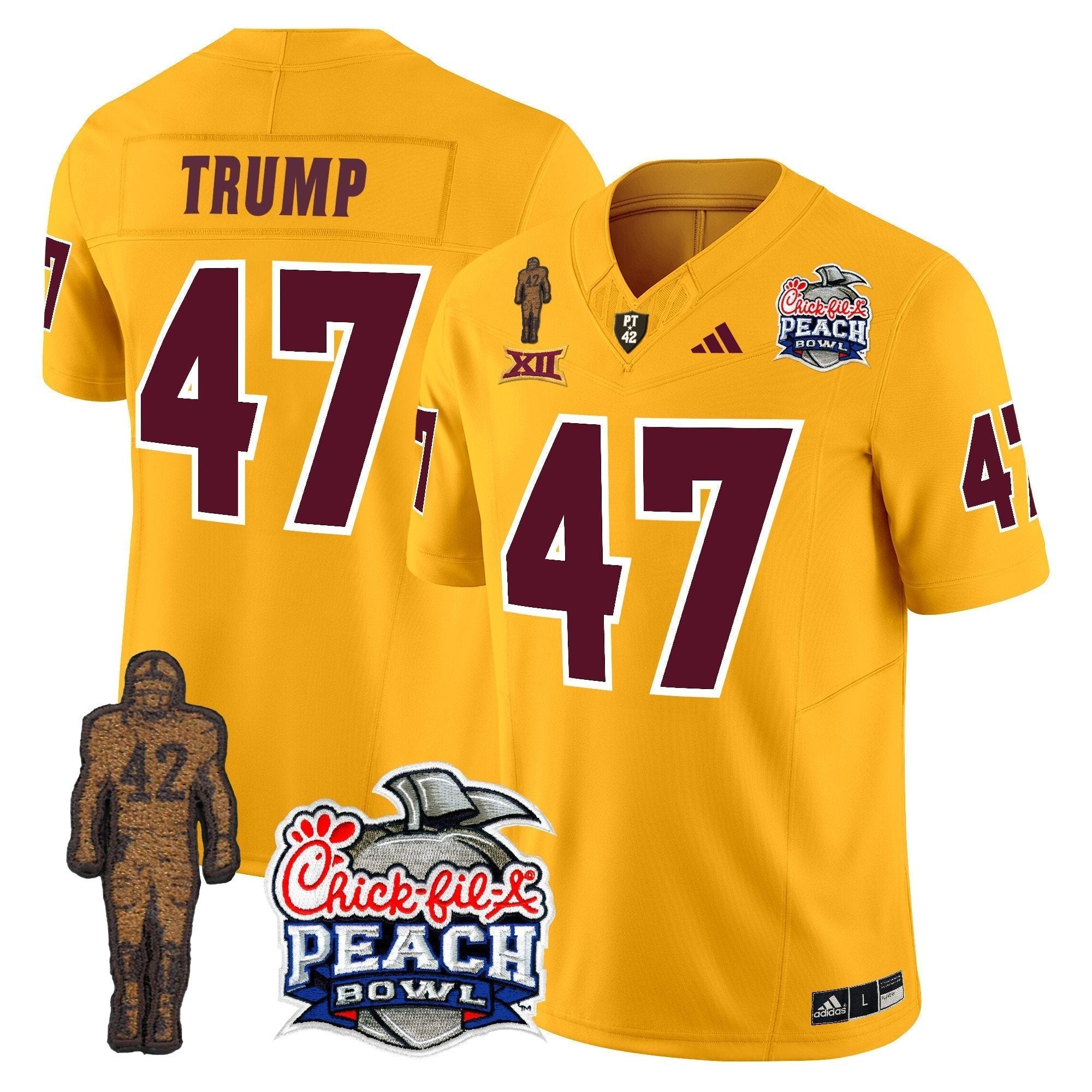 Men Sun Devils Pat Tillman & Peach Bowl Patch Vapor Limited Jersey - All Stitched