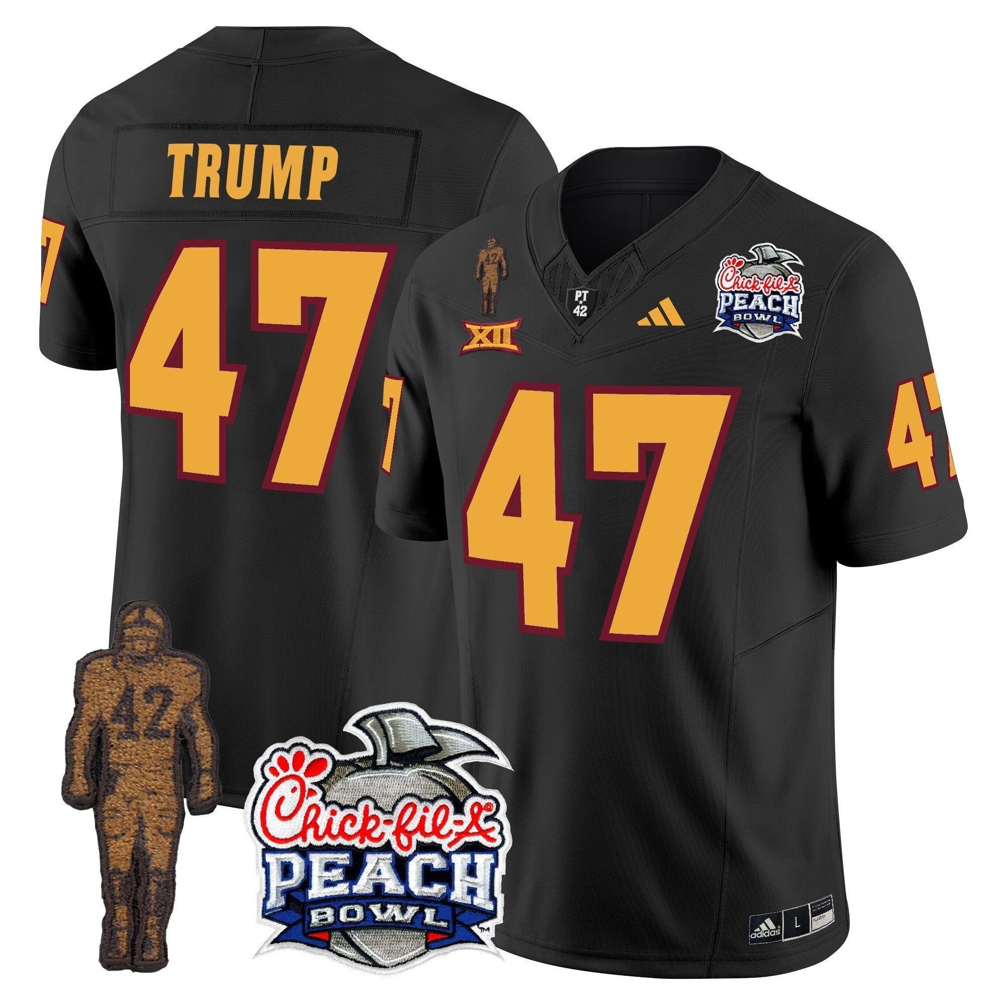 Men Sun Devils Pat Tillman & Peach Bowl Patch Vapor Limited Jersey - All Stitched