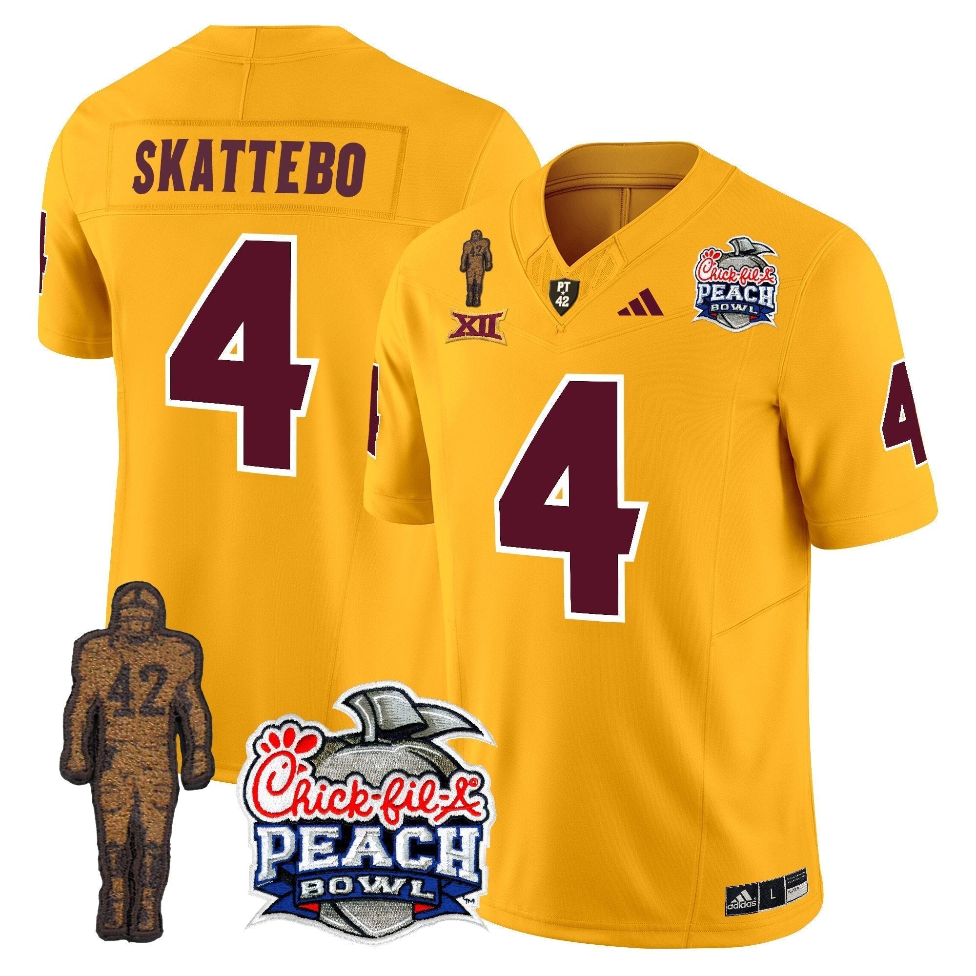 Men Sun Devils Pat Tillman & Peach Bowl Patch Vapor Limited Jersey - All Stitched