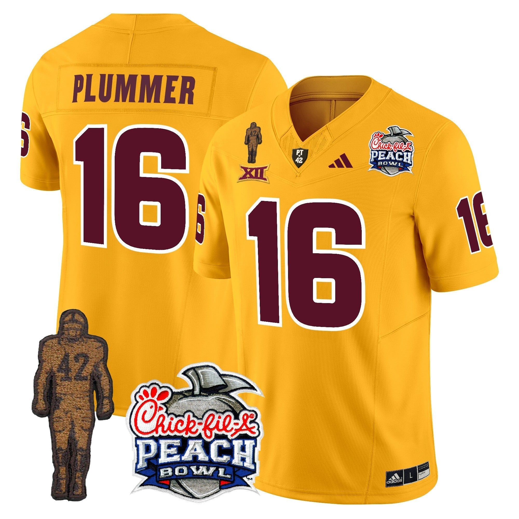 Men Sun Devils Pat Tillman & Peach Bowl Patch Vapor Limited Jersey - All Stitched