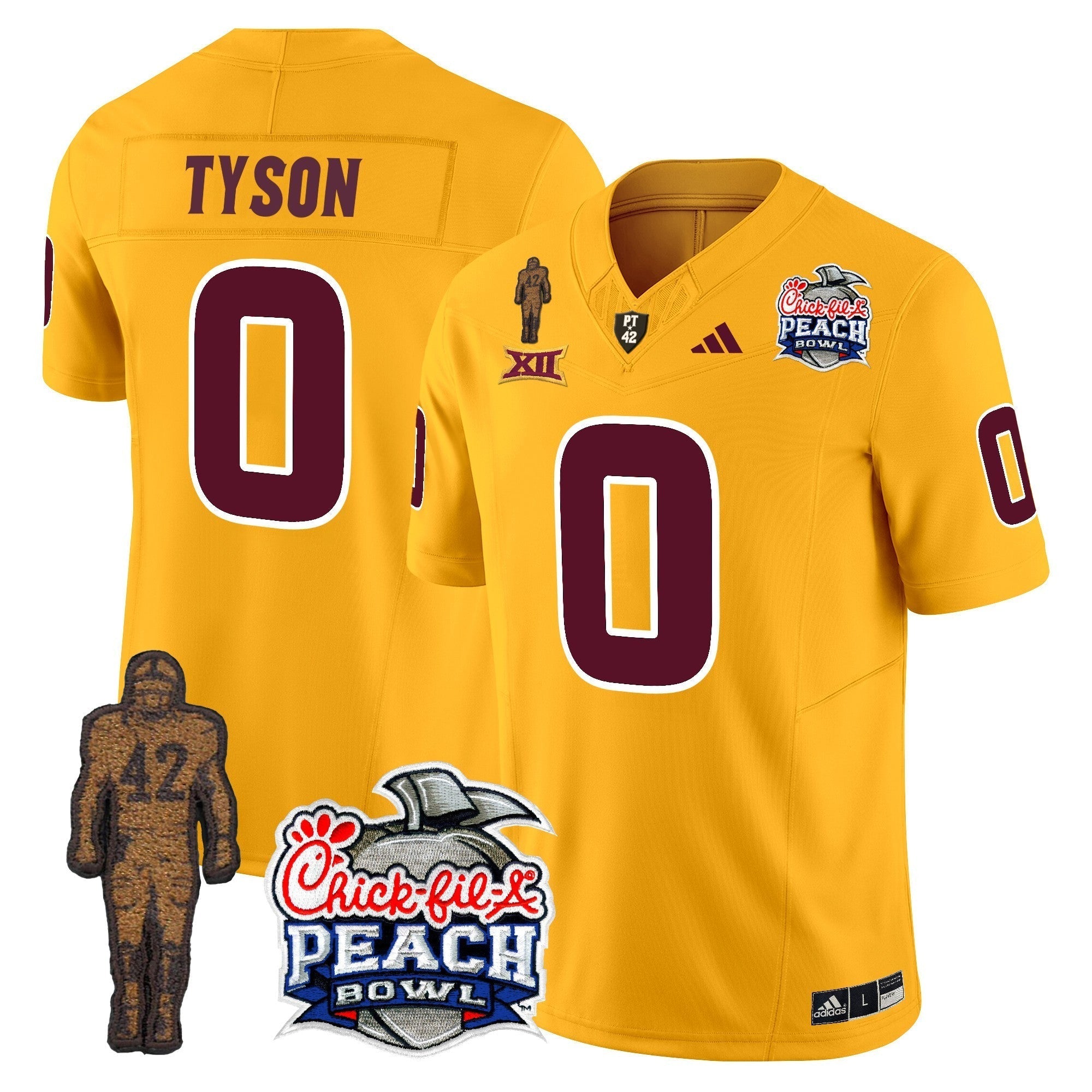 Men Sun Devils Pat Tillman & Peach Bowl Patch Vapor Limited Jersey - All Stitched