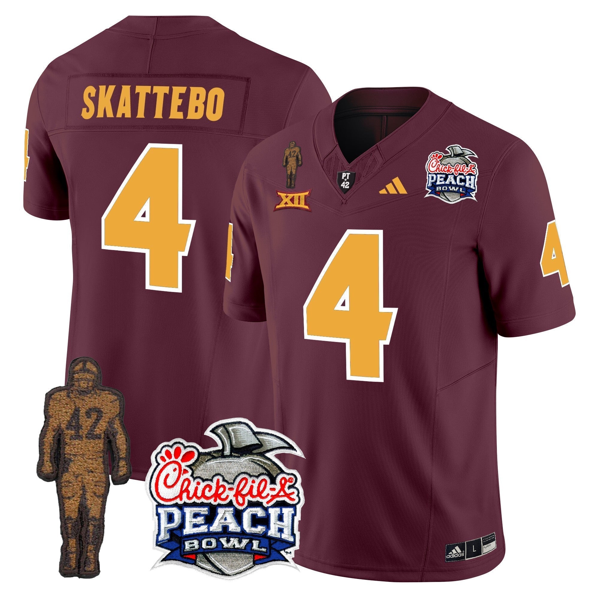 Men Sun Devils Pat Tillman & Peach Bowl Patch Vapor Limited Jersey - All Stitched