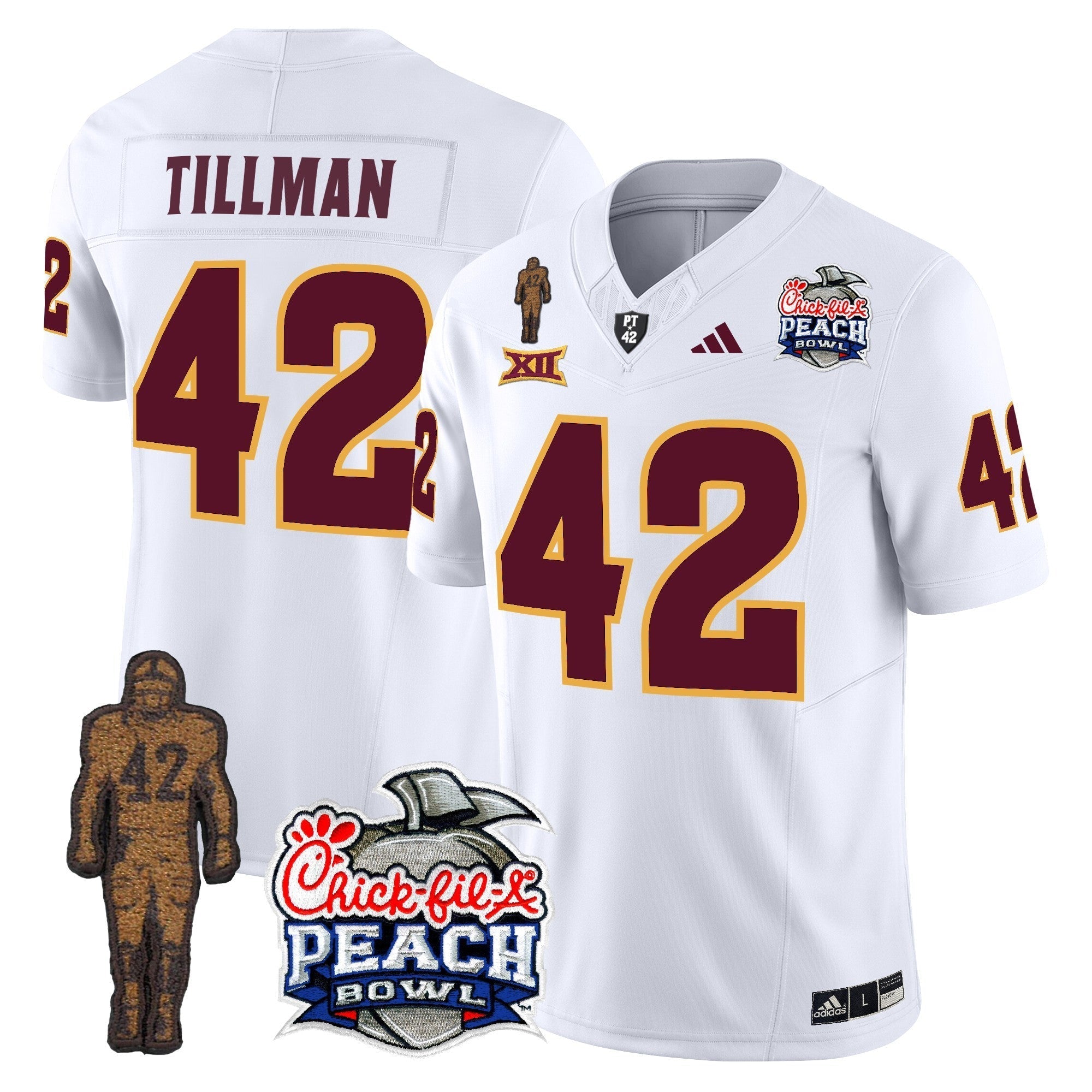 Men Sun Devils Pat Tillman & Peach Bowl Patch Vapor Limited Jersey - All Stitched