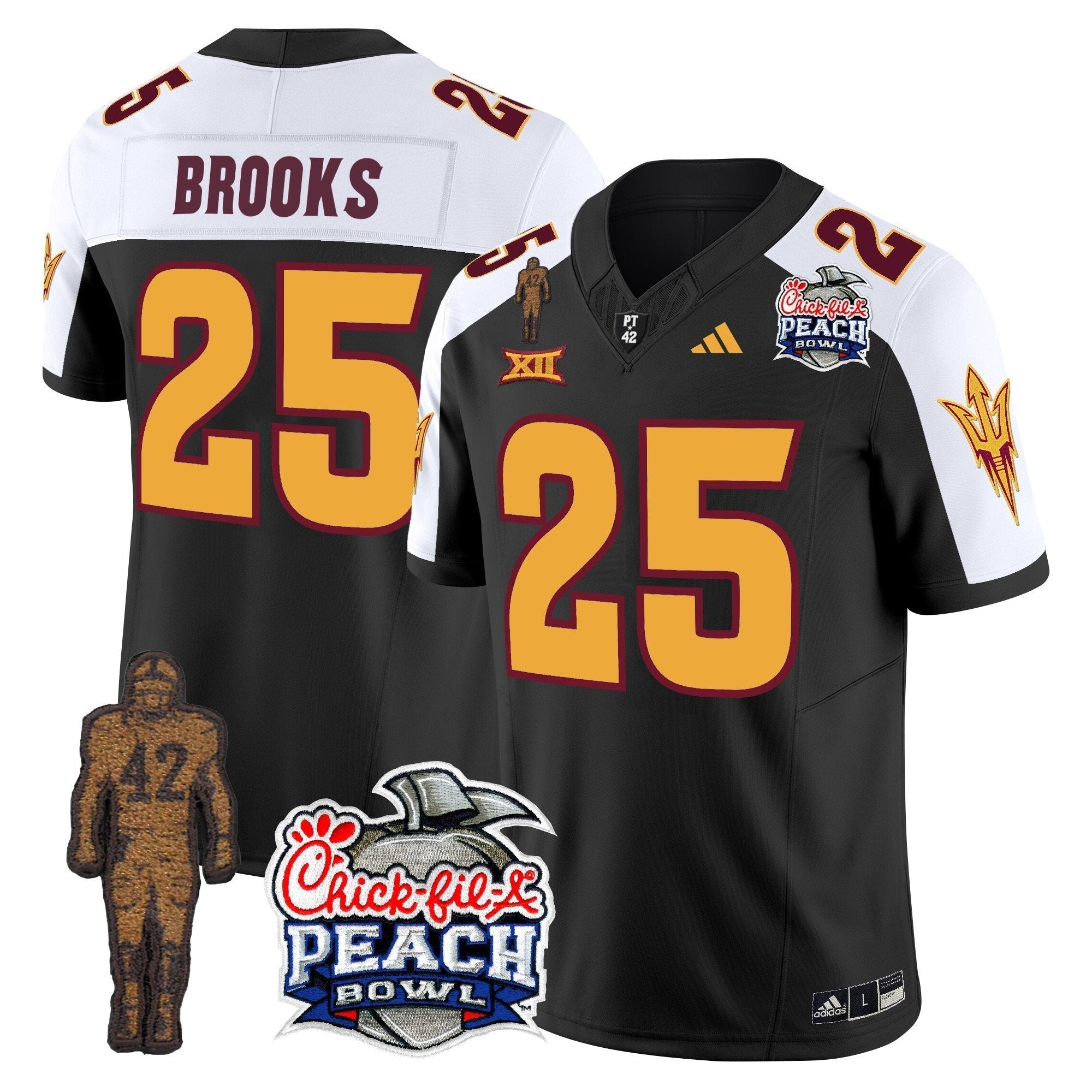 Men Sun Devils Pat Tillman & Peach Bowl Patch Vapor Limited Jersey - All Stitched