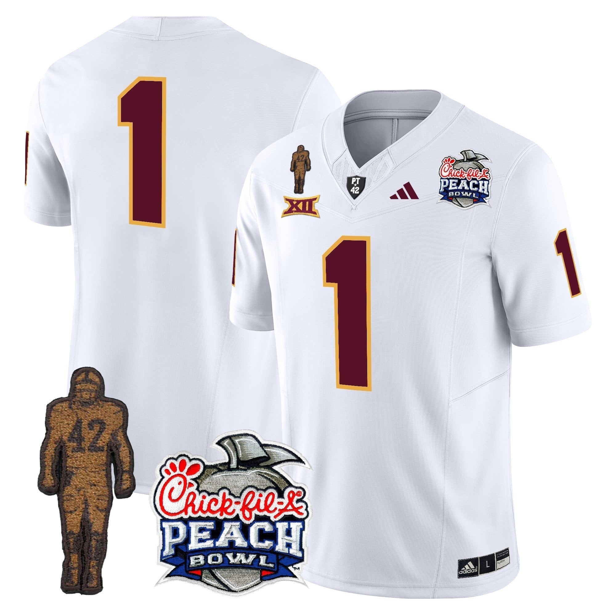 Men Sun Devils Pat Tillman & Peach Bowl Patch Vapor Limited Jersey - All Stitched