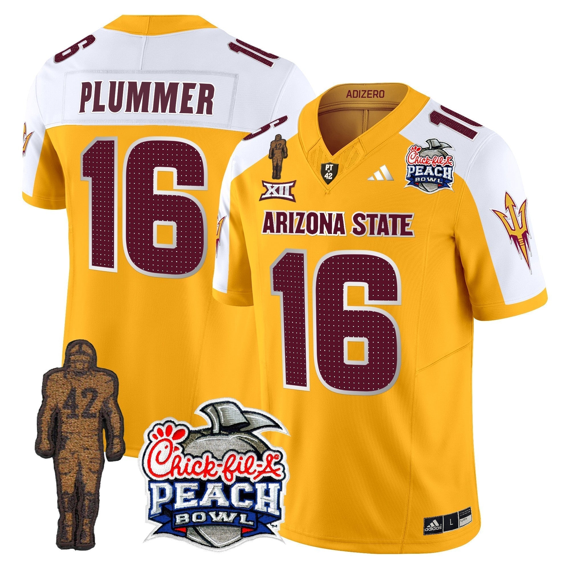 Men Sun Devils Pat Tillman & Peach Bowl Patch Vapor Limited Jersey V2 - All Stitched