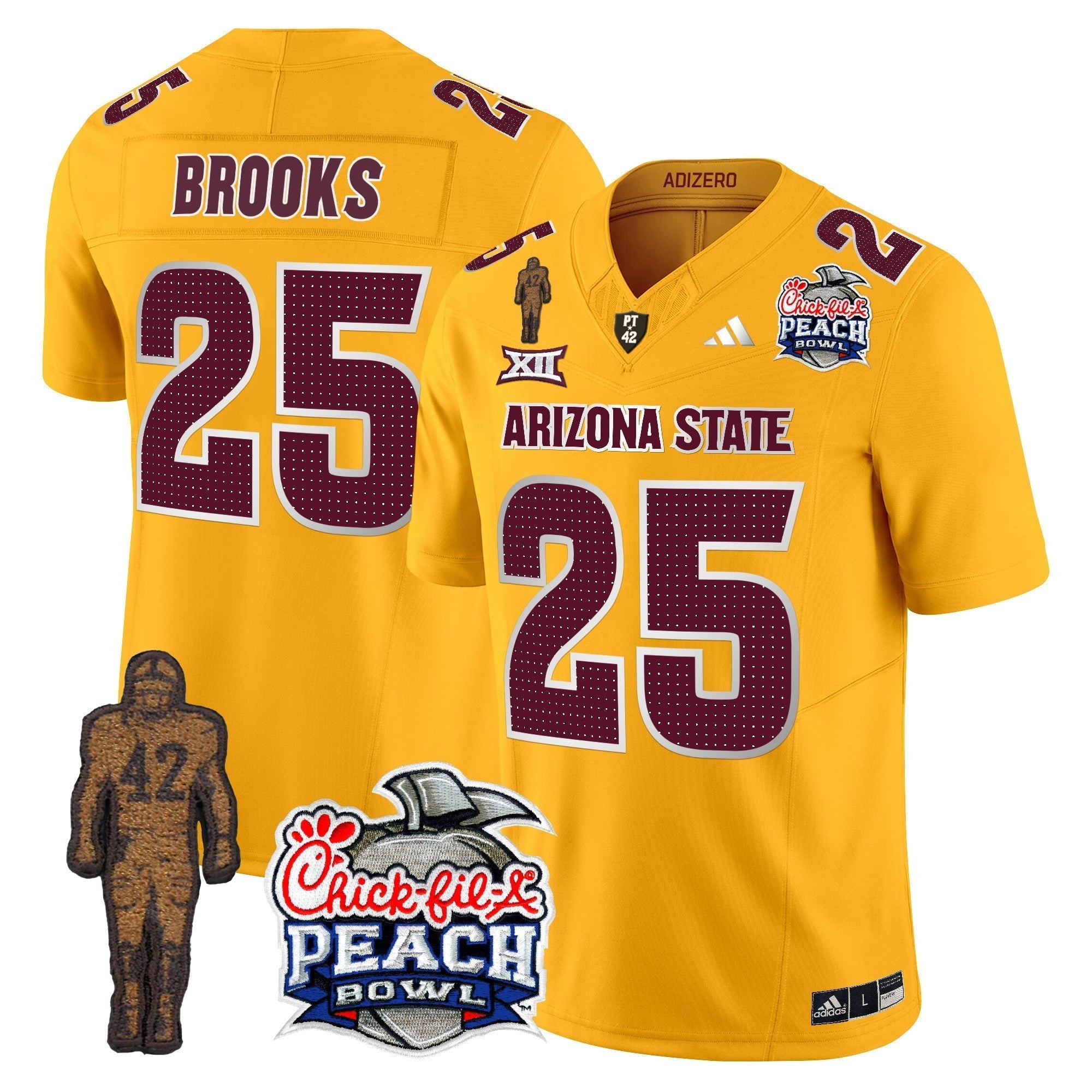 Men Sun Devils Pat Tillman & Peach Bowl Patch Vapor Limited Jersey V2 - All Stitched