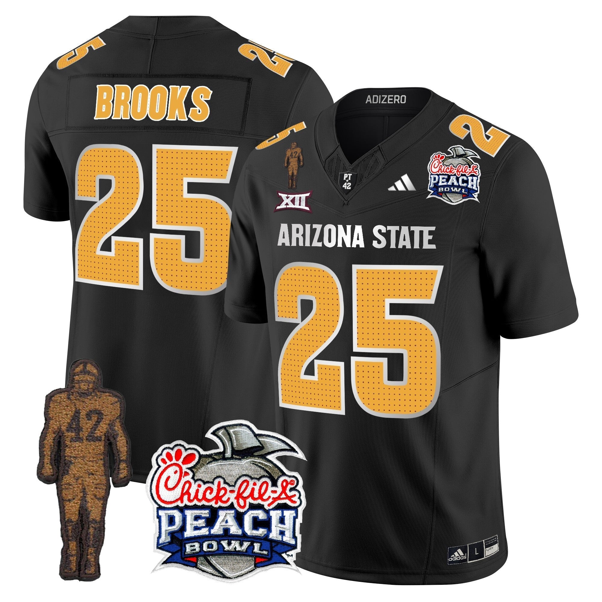Men Sun Devils Pat Tillman & Peach Bowl Patch Vapor Limited Jersey V2 - All Stitched
