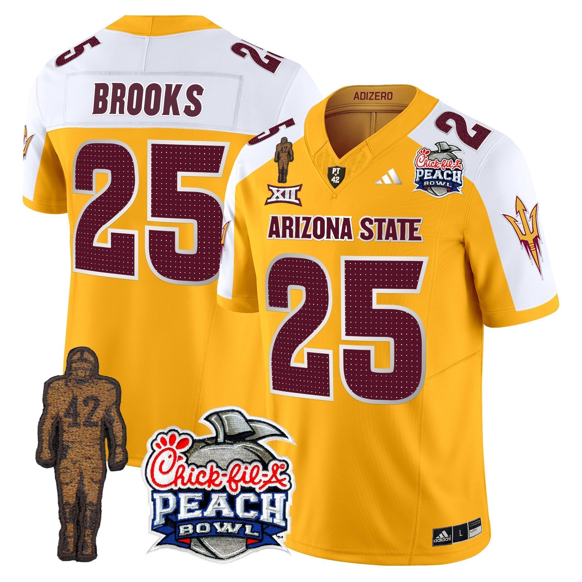 Men Sun Devils Pat Tillman & Peach Bowl Patch Vapor Limited Jersey V2 - All Stitched