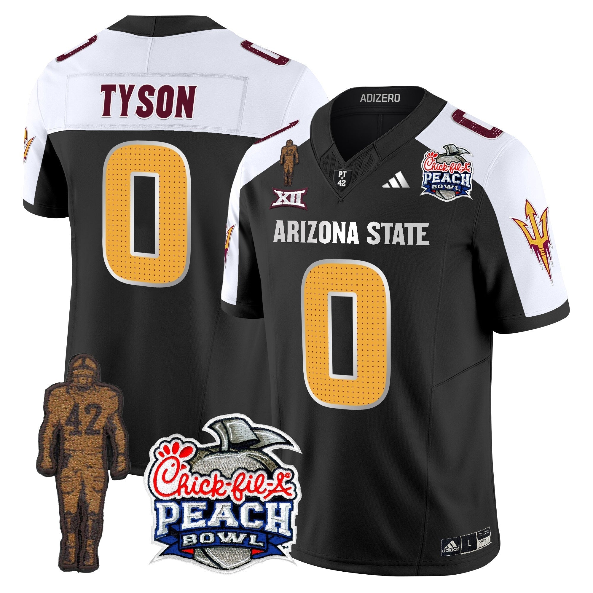 Men Sun Devils Pat Tillman & Peach Bowl Patch Vapor Limited Jersey V2 - All Stitched