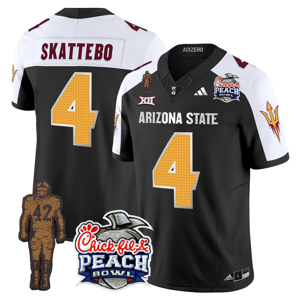 Men Sun Devils Pat Tillman & Peach Bowl Patch Vapor Limited Jersey V2 - All Stitched