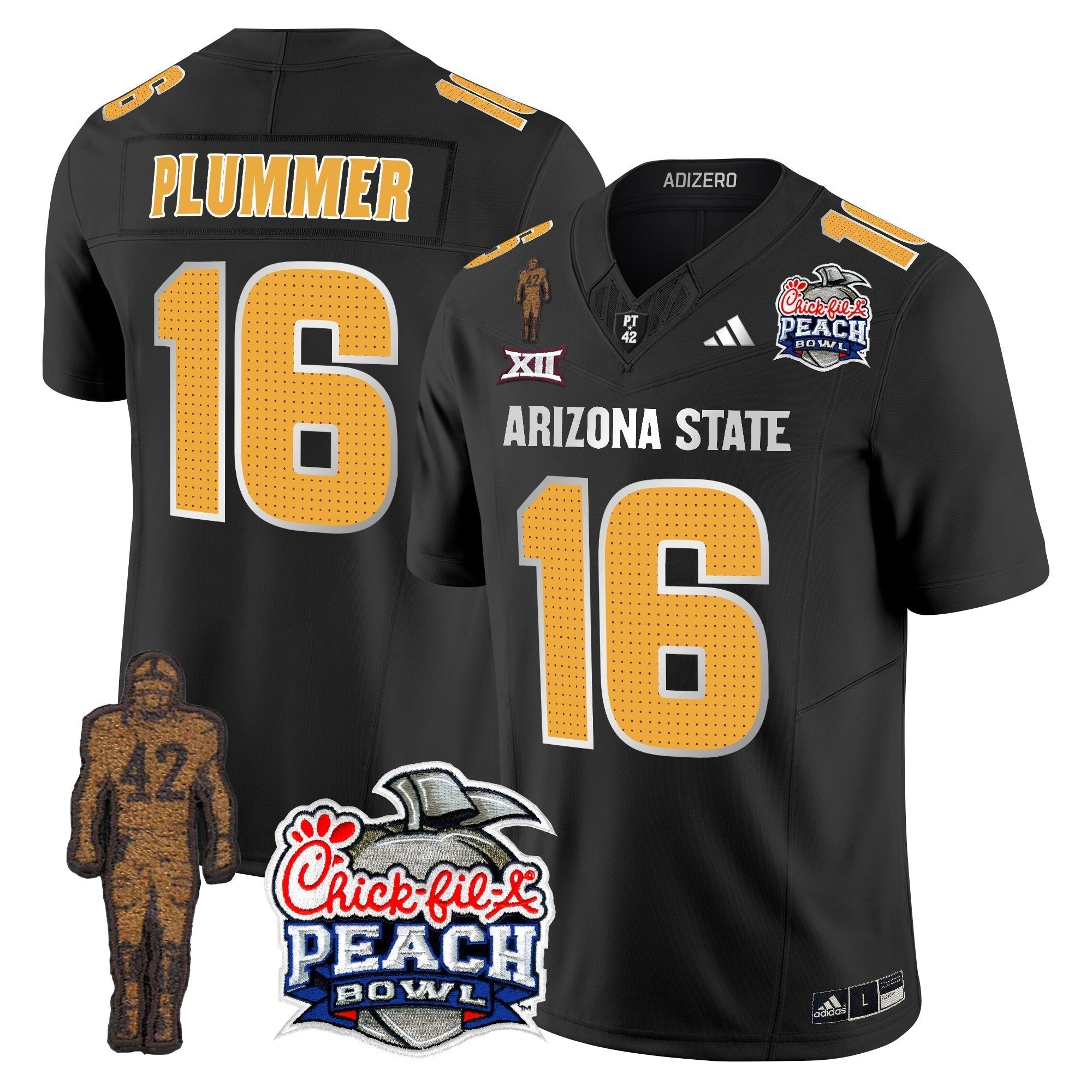 Men Sun Devils Pat Tillman & Peach Bowl Patch Vapor Limited Jersey V2 - All Stitched