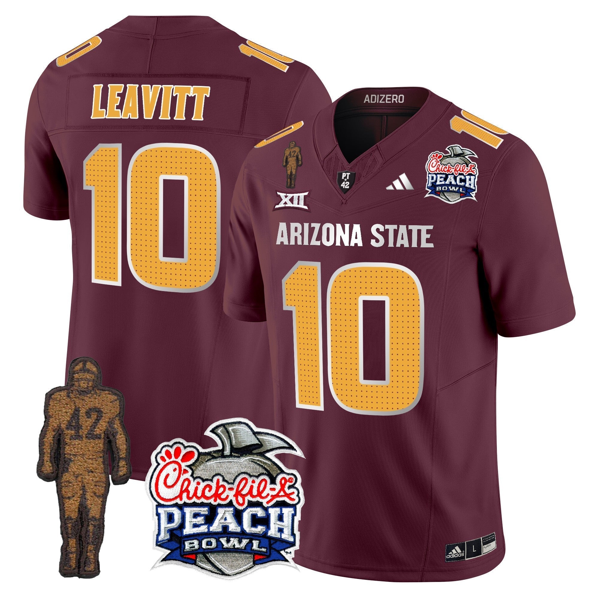 Men Sun Devils Pat Tillman & Peach Bowl Patch Vapor Limited Jersey V2 - All Stitched