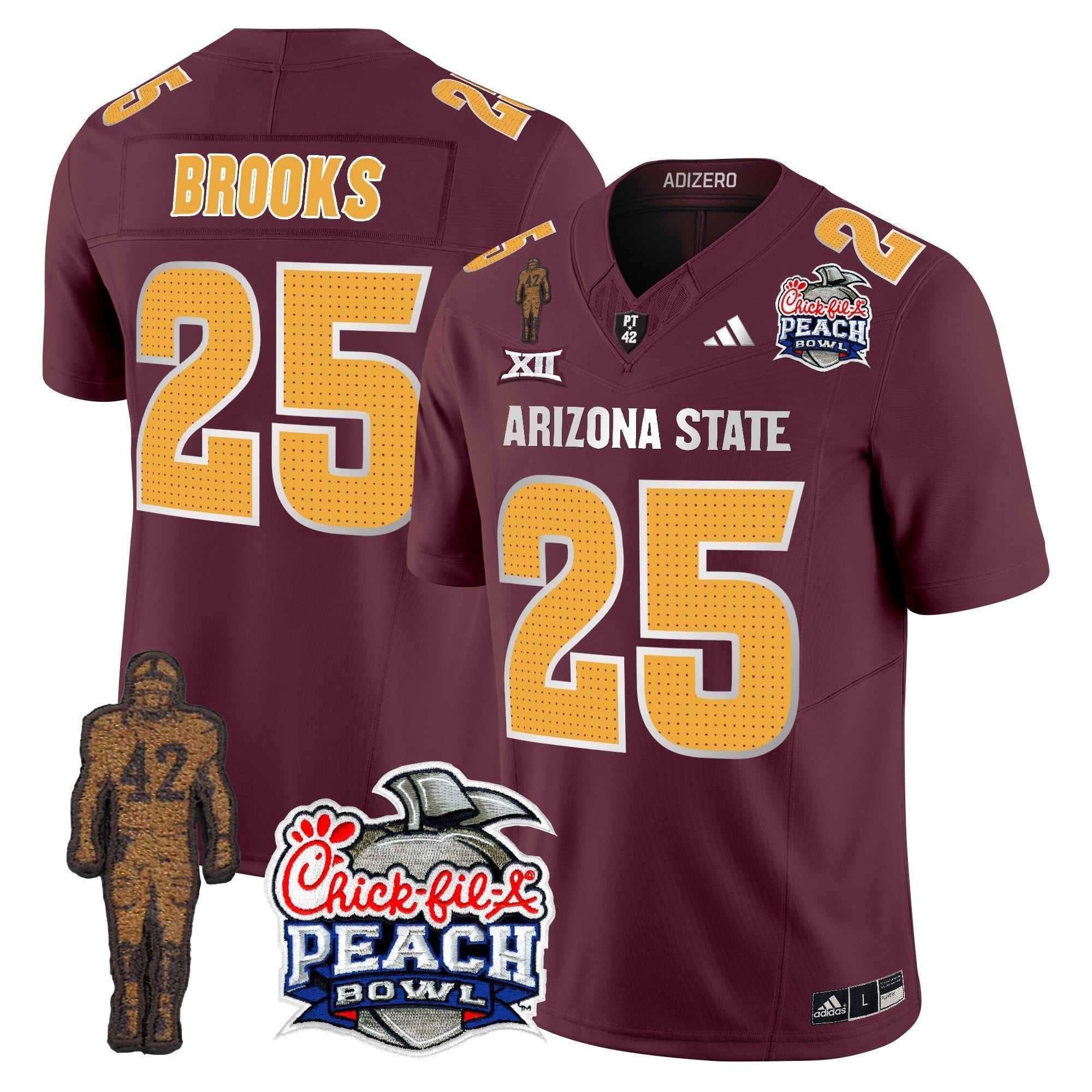Men Sun Devils Pat Tillman & Peach Bowl Patch Vapor Limited Jersey V2 - All Stitched