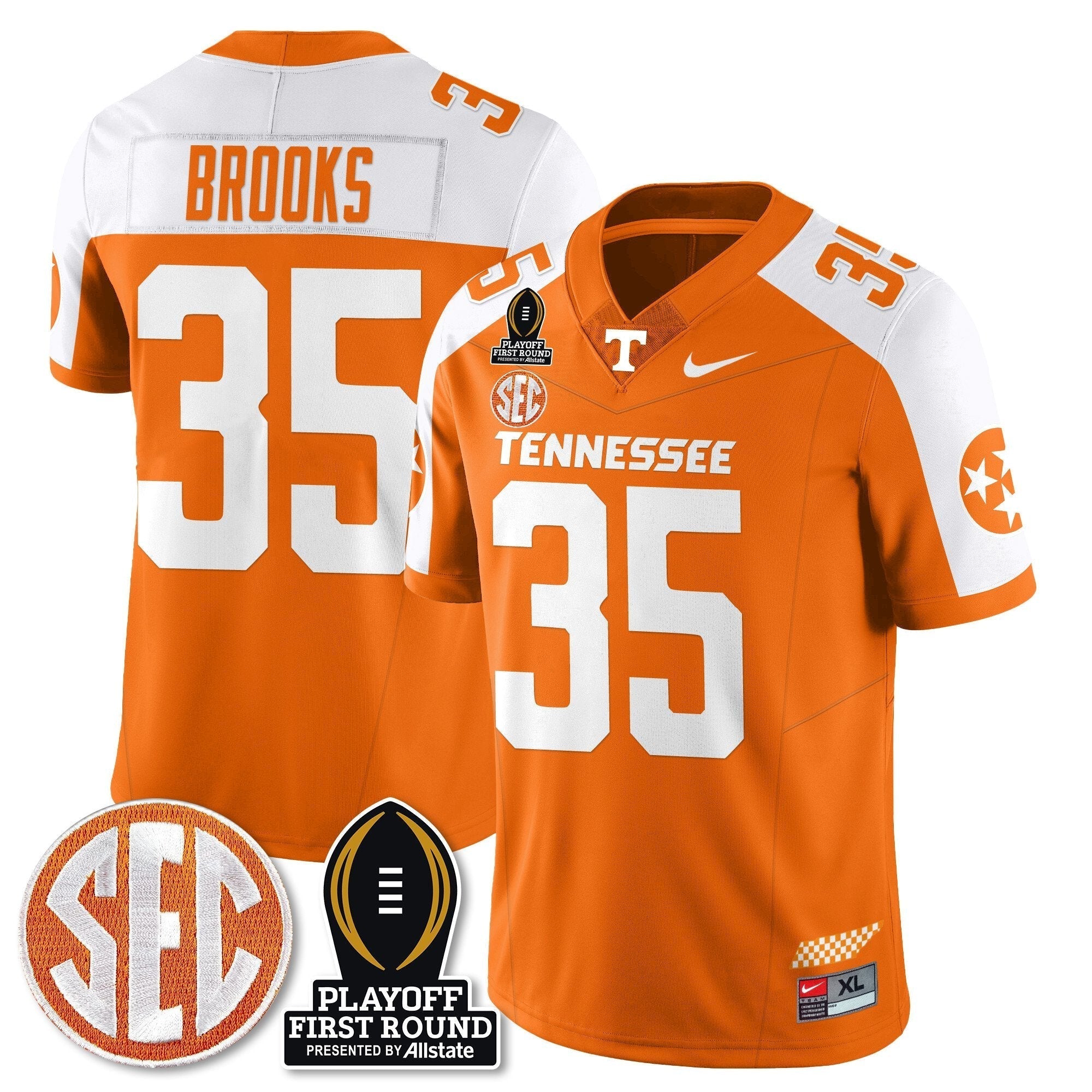Men Tennessee Volunteers Football Jersey - Playoff First Round Patch - All Stitched