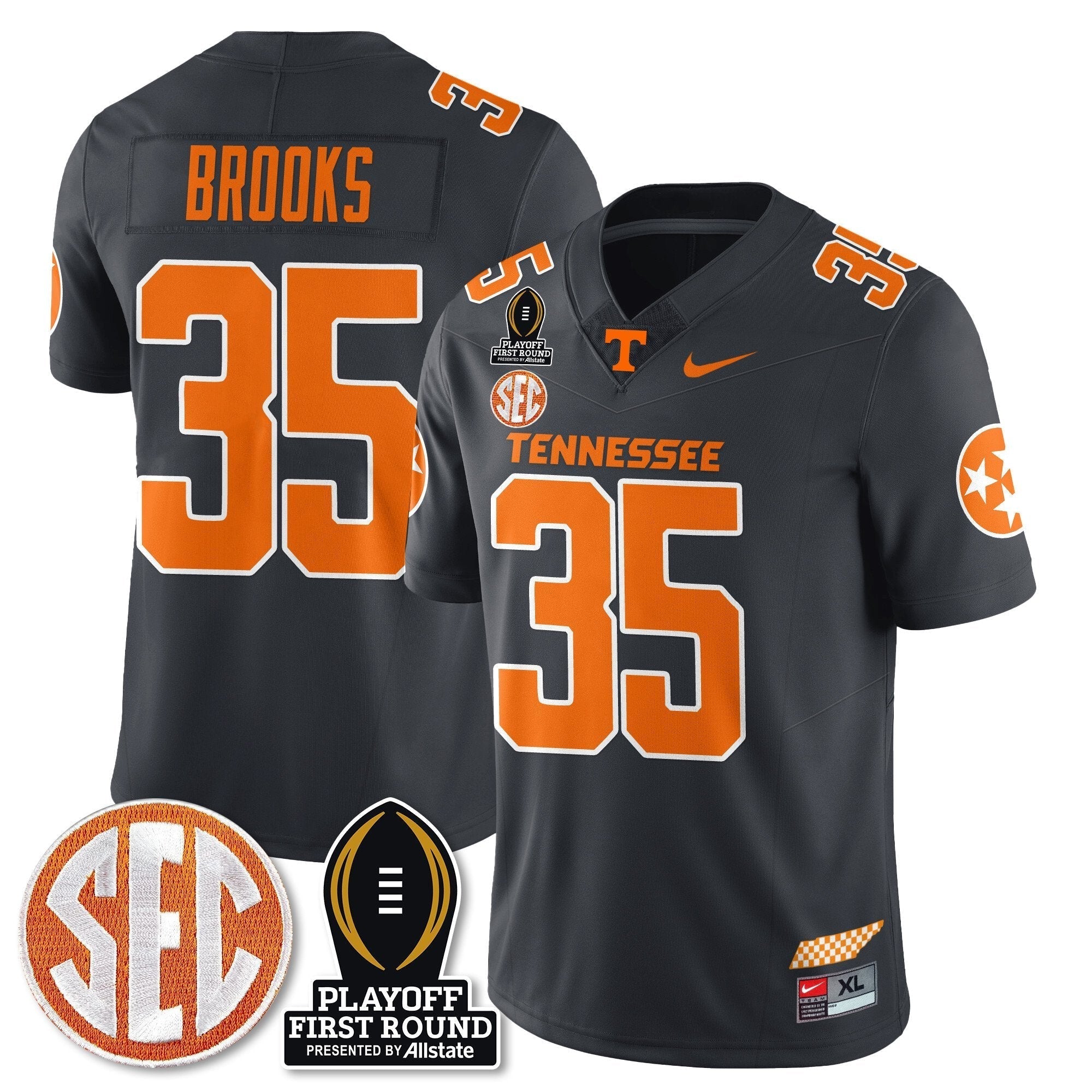 Men Tennessee Volunteers Football Jersey - Playoff First Round Patch - All Stitched