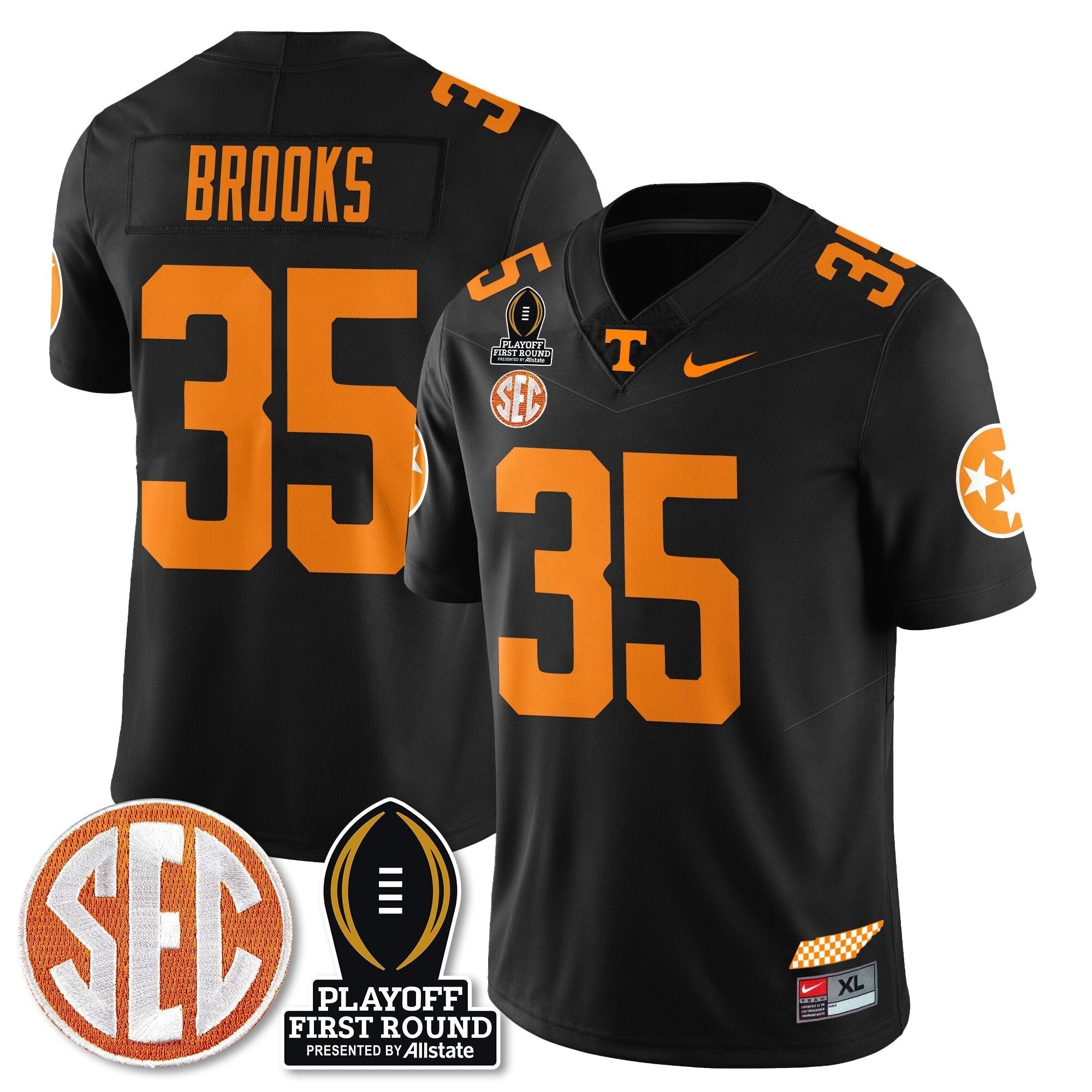 Men Tennessee Volunteers Football Jersey - Playoff First Round Patch - All Stitched