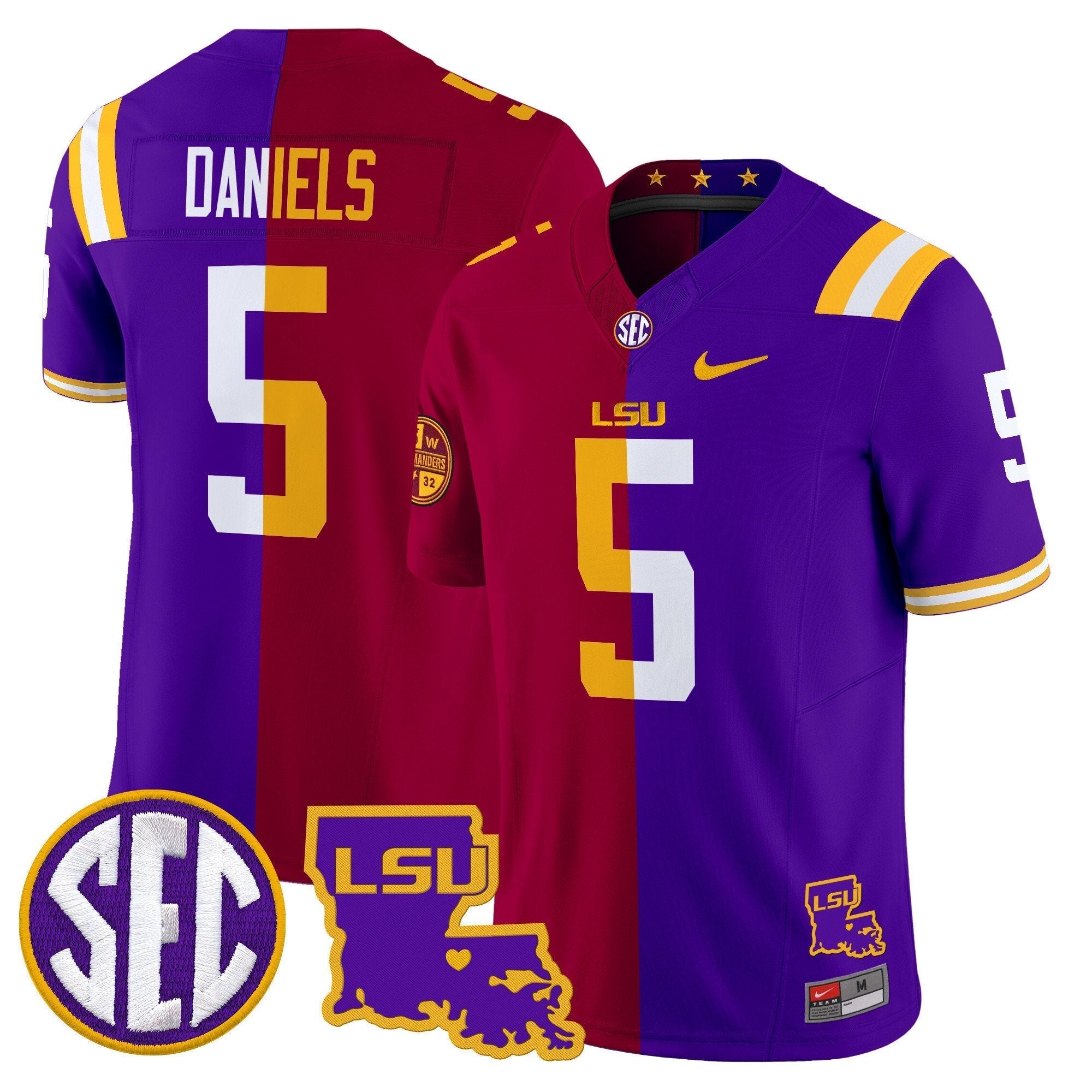 Men LSU Tiger Split Vapor Limited Jersey - All Stitched