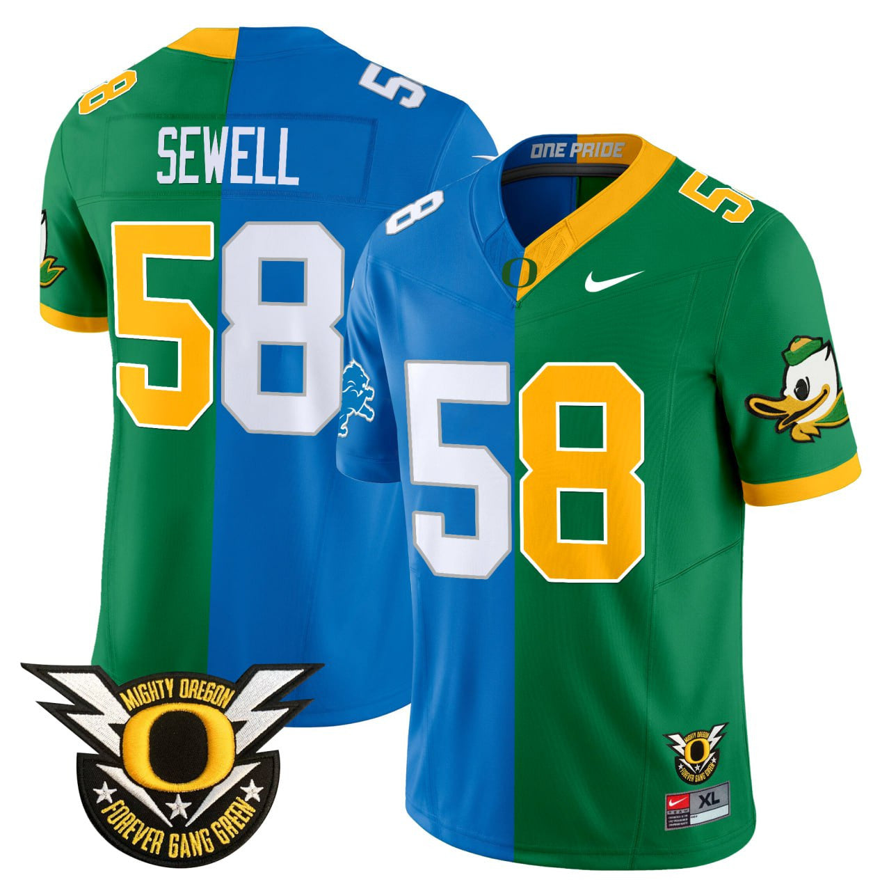 Men Oregon Ducks Split Vapor Limited Jersey - All Stitched