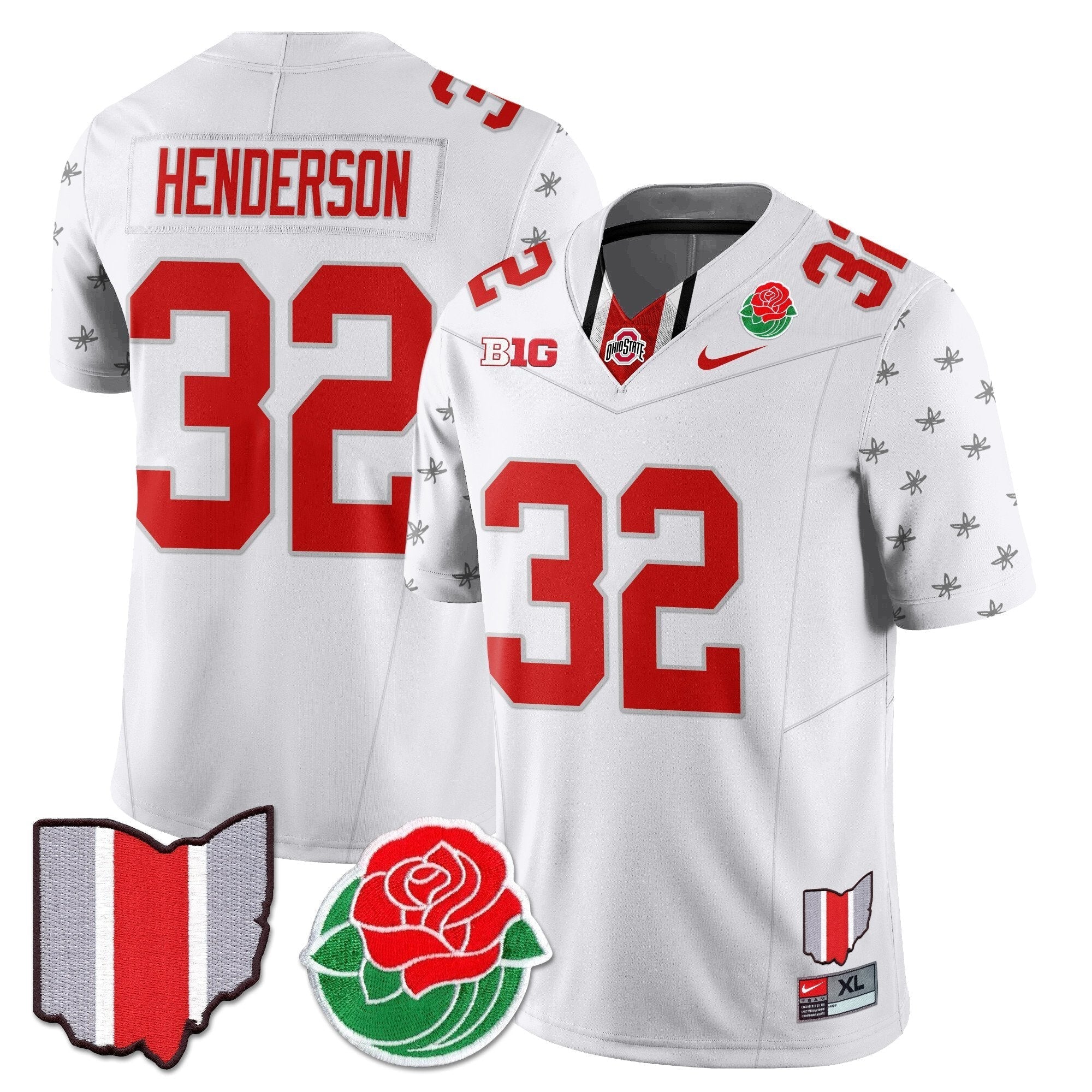 Men Ohio State Buckeyes 2024 Rose Bowl Jersey - All Stitched