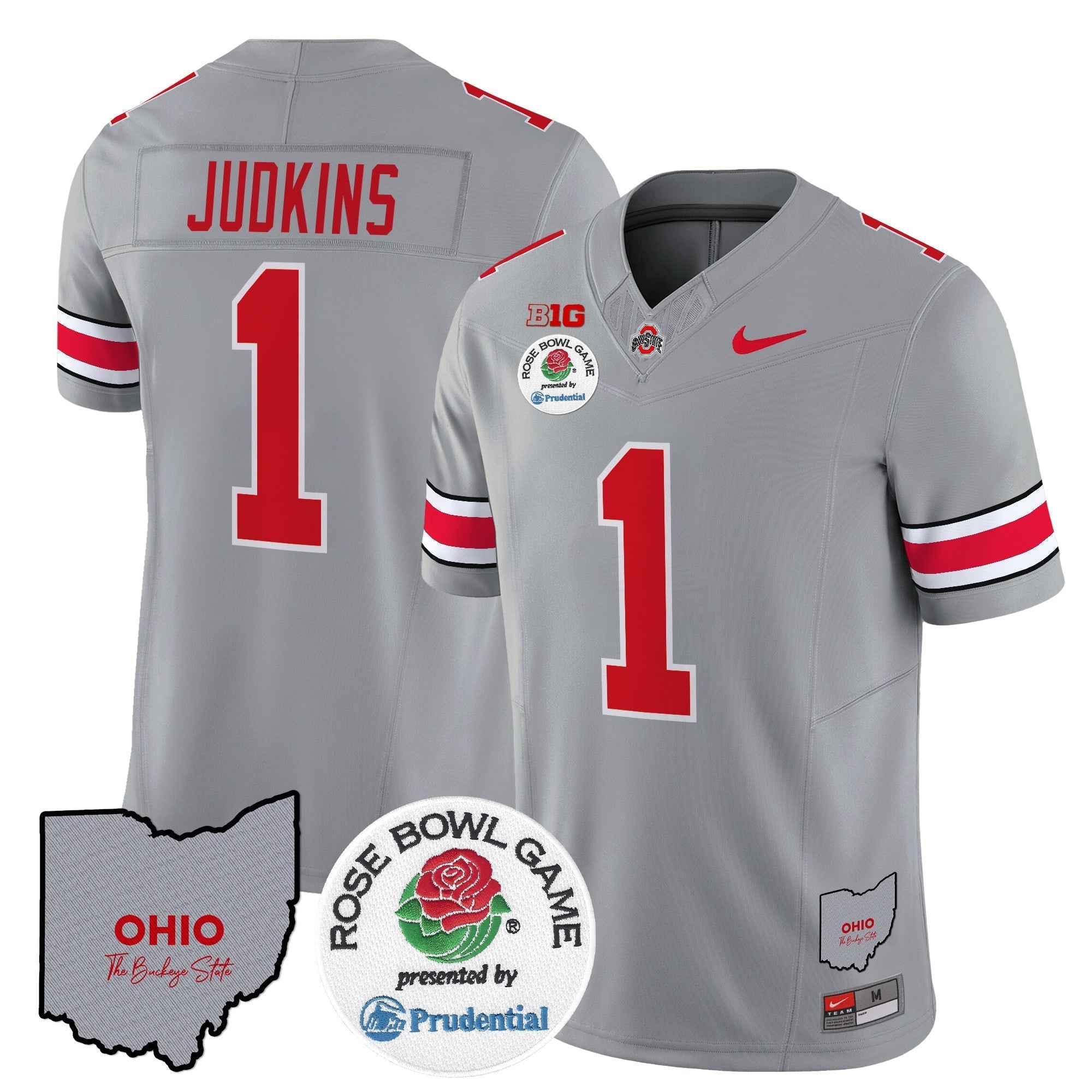 Men Ohio State Buckeyes Rose Bowl Vapor Limited Jersey V2 - All Stitched