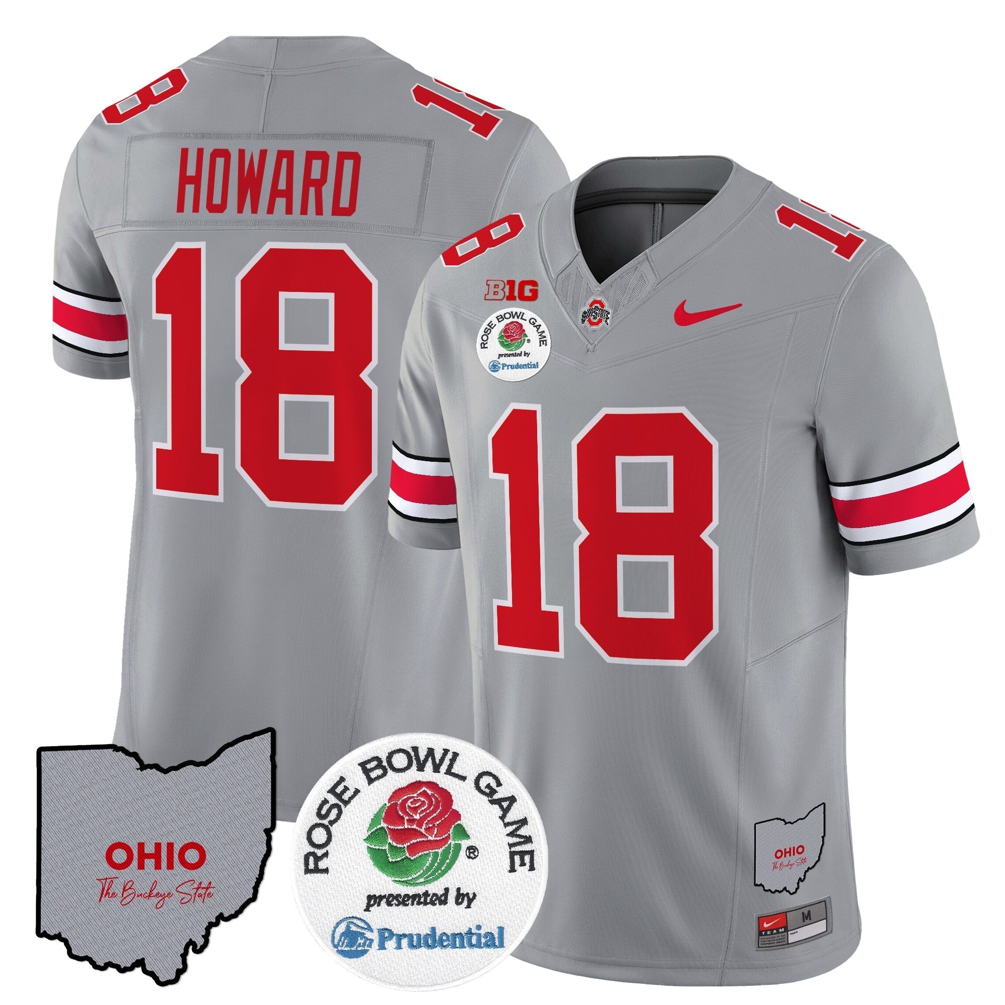 Men Ohio State Buckeyes Rose Bowl Vapor Limited Jersey V2 - All Stitched
