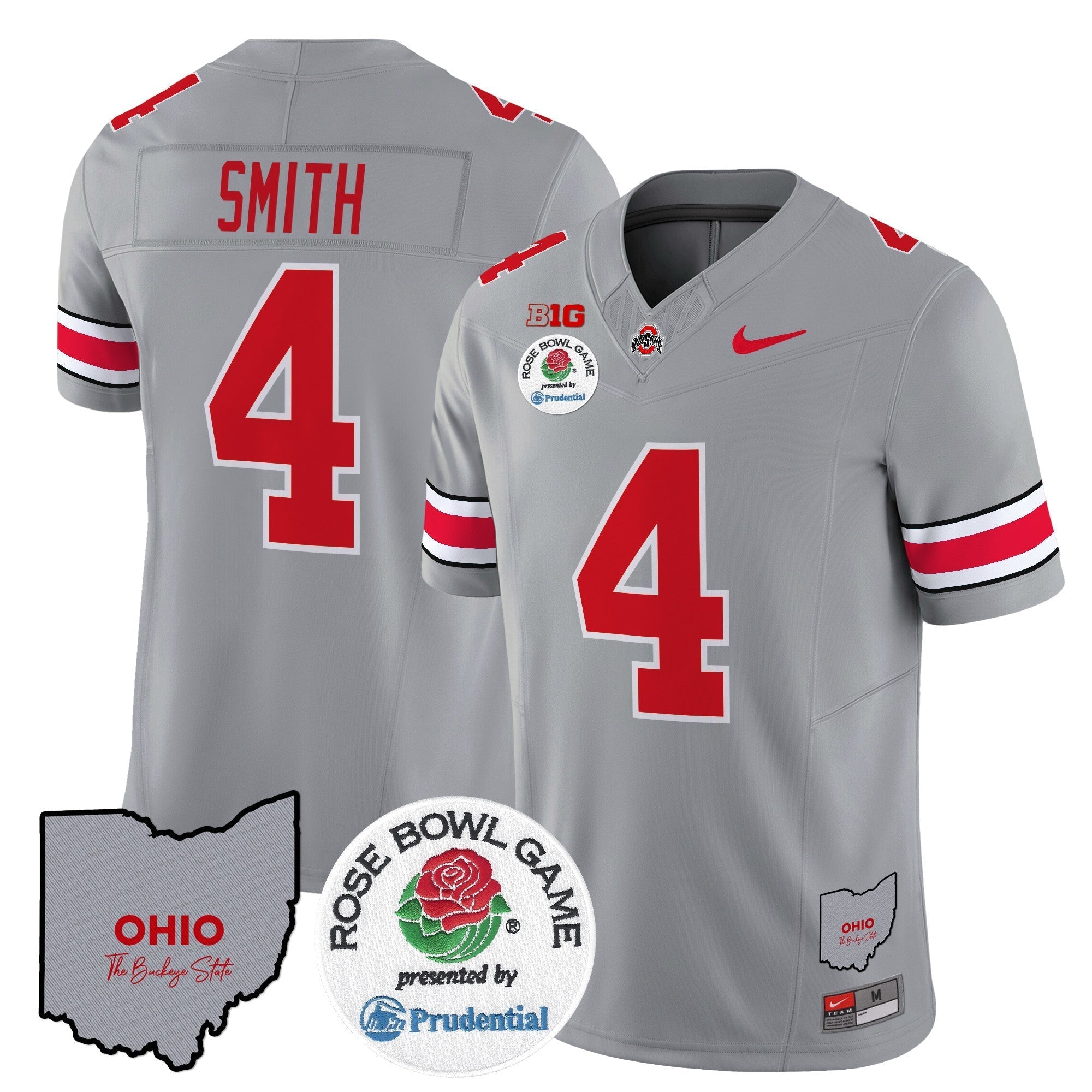 Men Ohio State Buckeyes Rose Bowl Vapor Limited Jersey V2 - All Stitched