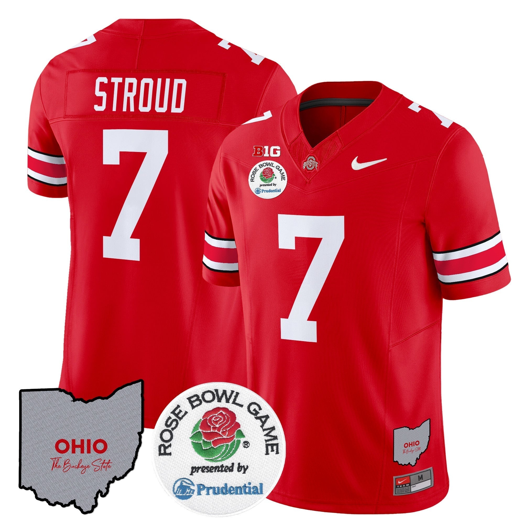 Men Ohio State Buckeyes Rose Bowl Vapor Limited Jersey V2 - All Stitched
