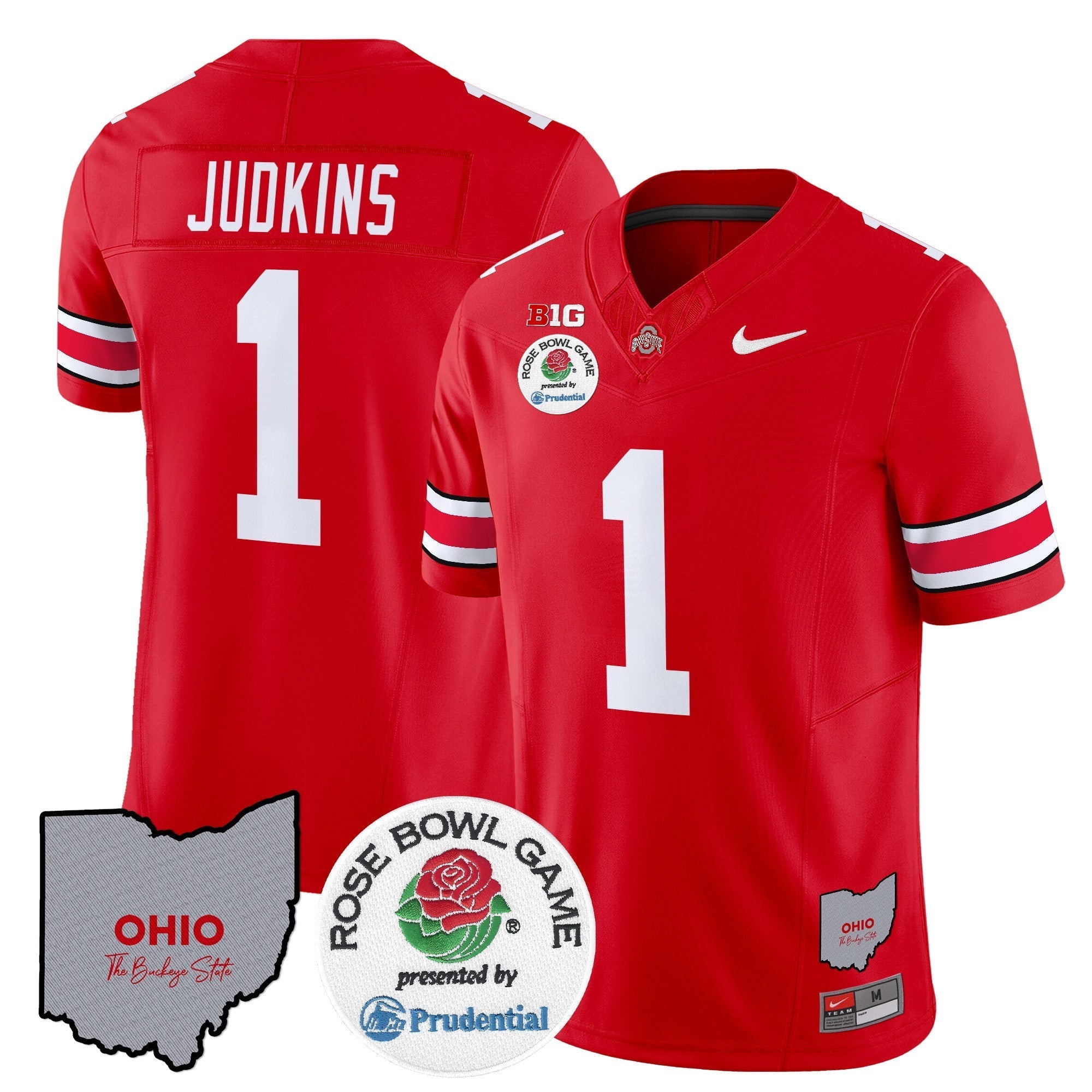 Men Ohio State Buckeyes Rose Bowl Vapor Limited Jersey V2 - All Stitched