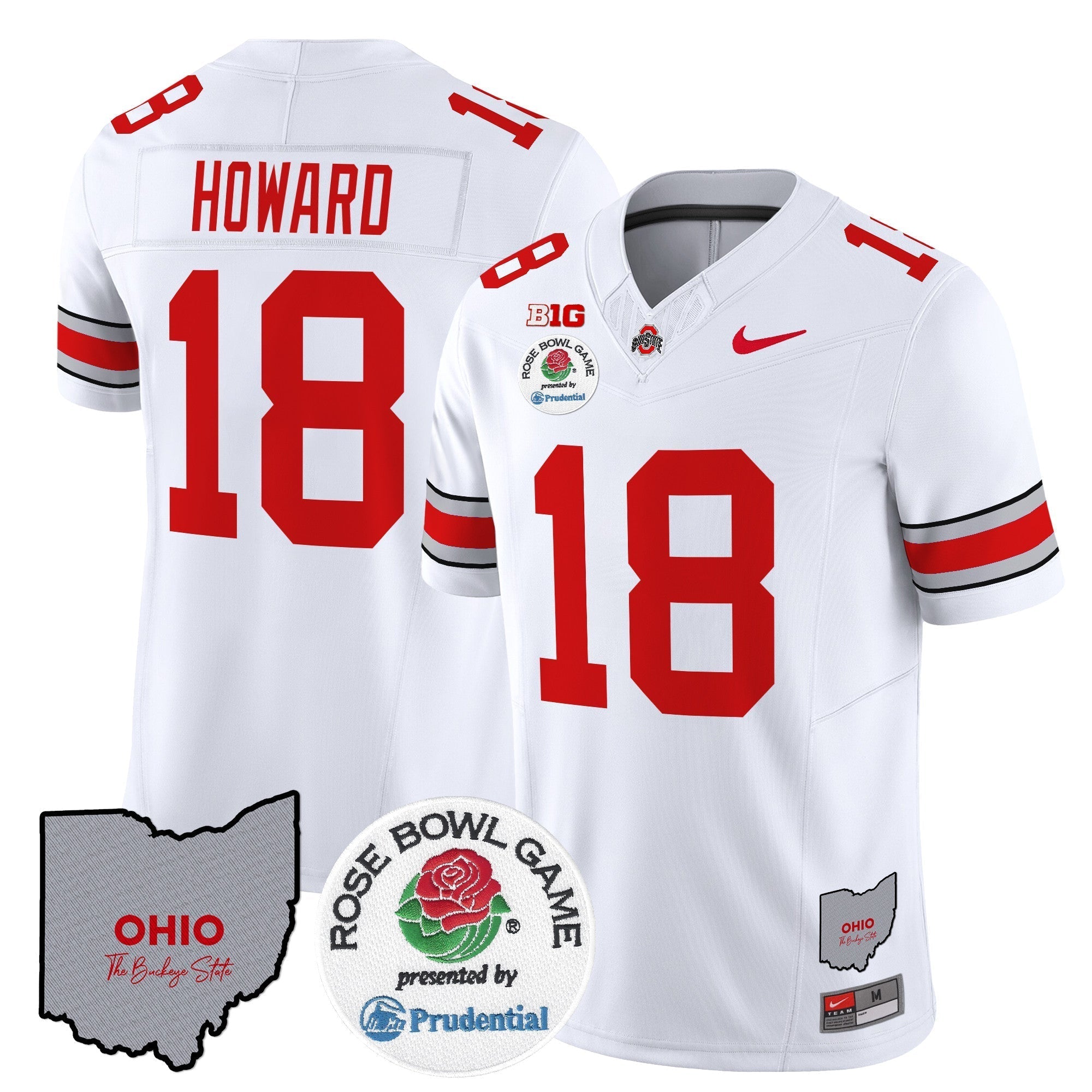 Men Ohio State Buckeyes Rose Bowl Vapor Limited Jersey V2 - All Stitched